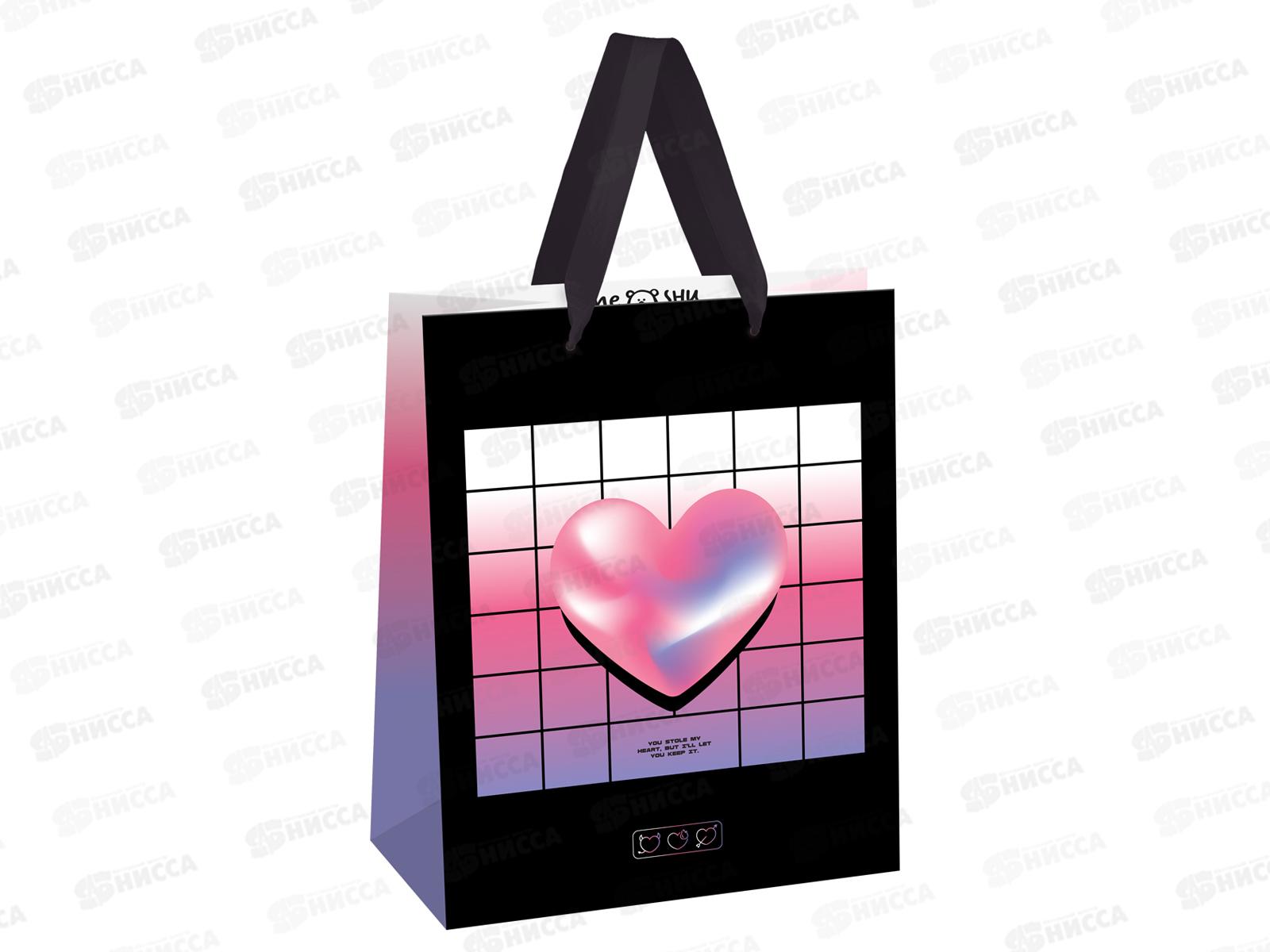 Пакет подарочный 18*23*10см MESHU &quotHeart&quot, MS_61653 *12