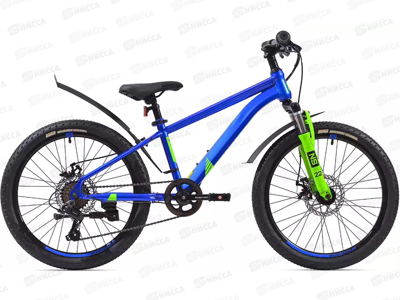 Велосипед 22&quot 6ск RUSH HOUR NХ 305 DISC ST синий рама 12&quot, 388052