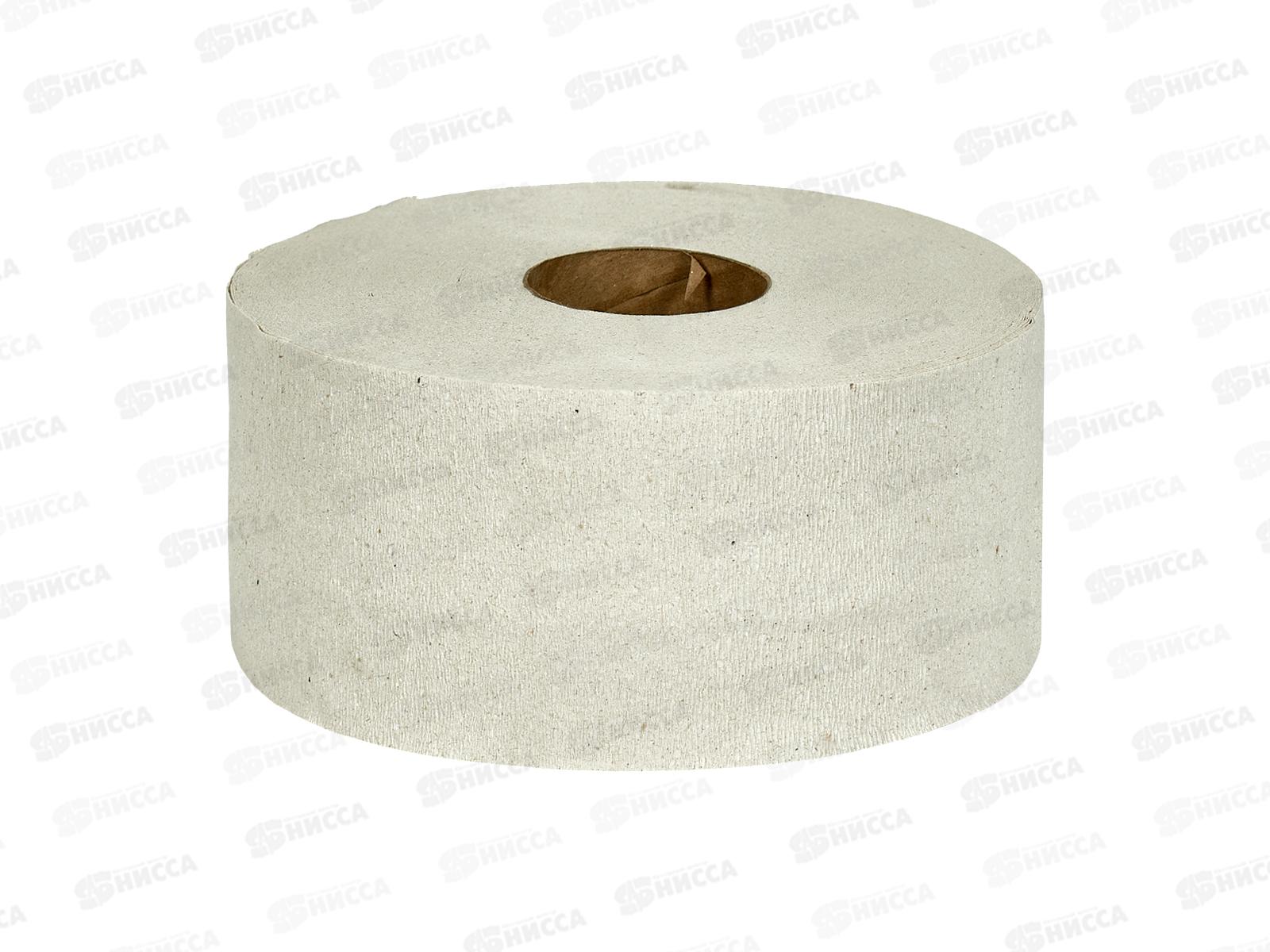 Бумага  туалетная рулонная (Т2) Riki PRO 1-слойная, ,бело-серая *12