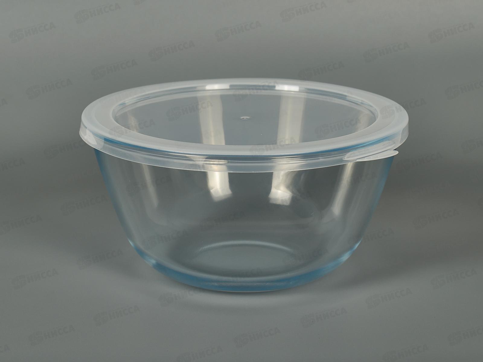 Салатница стекло с крышкой 1580мл 91019 *16