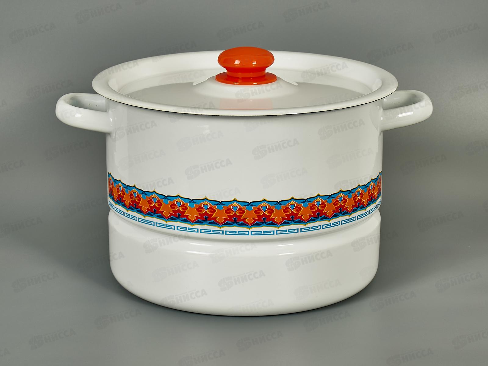 Мантоварка 7,5л 2 вставки Яркий узор с пласт кноп С1720.3*109  *2