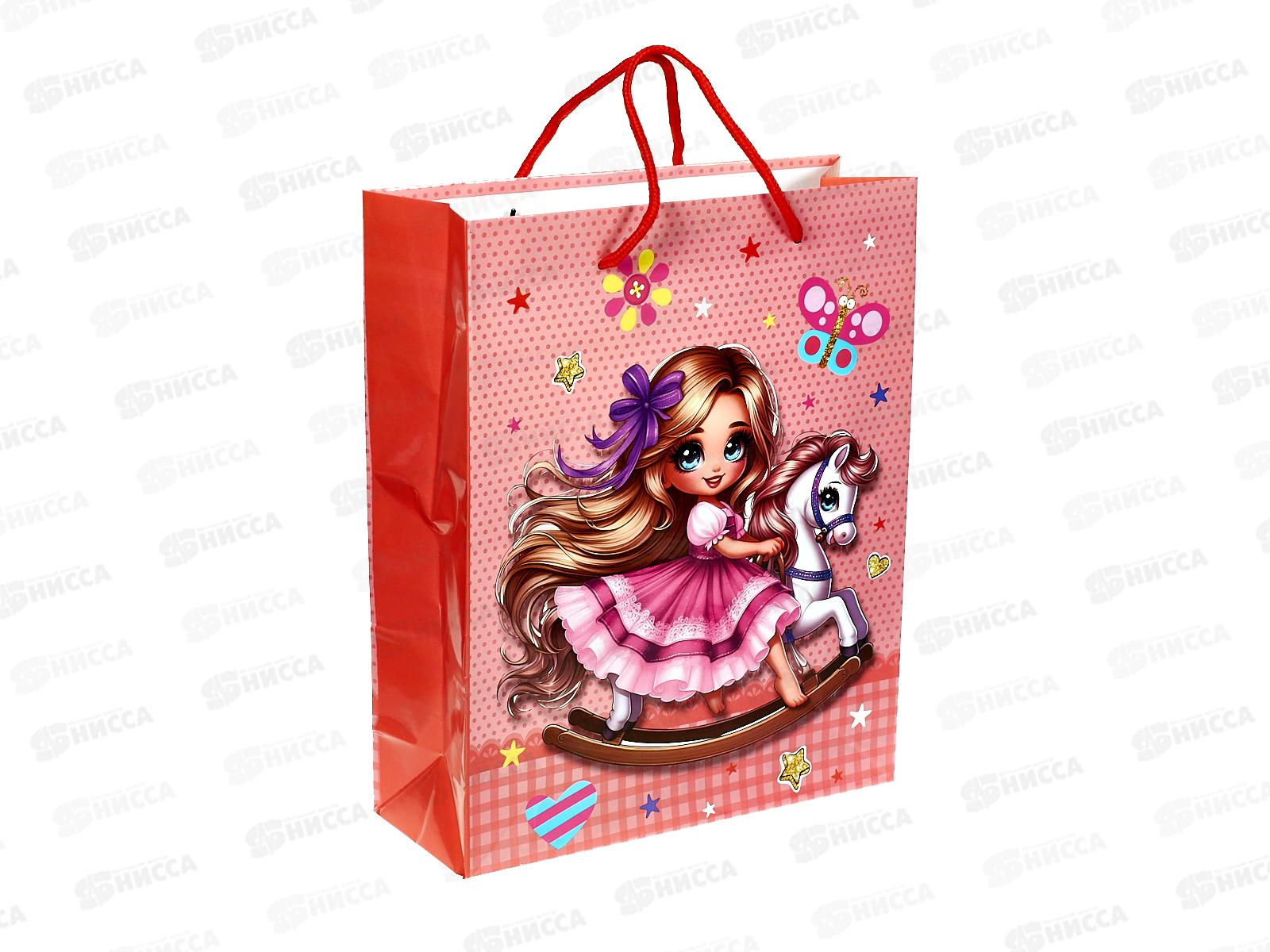 Пакет бумажный 26*32 Для девочек Р10738-13 *12