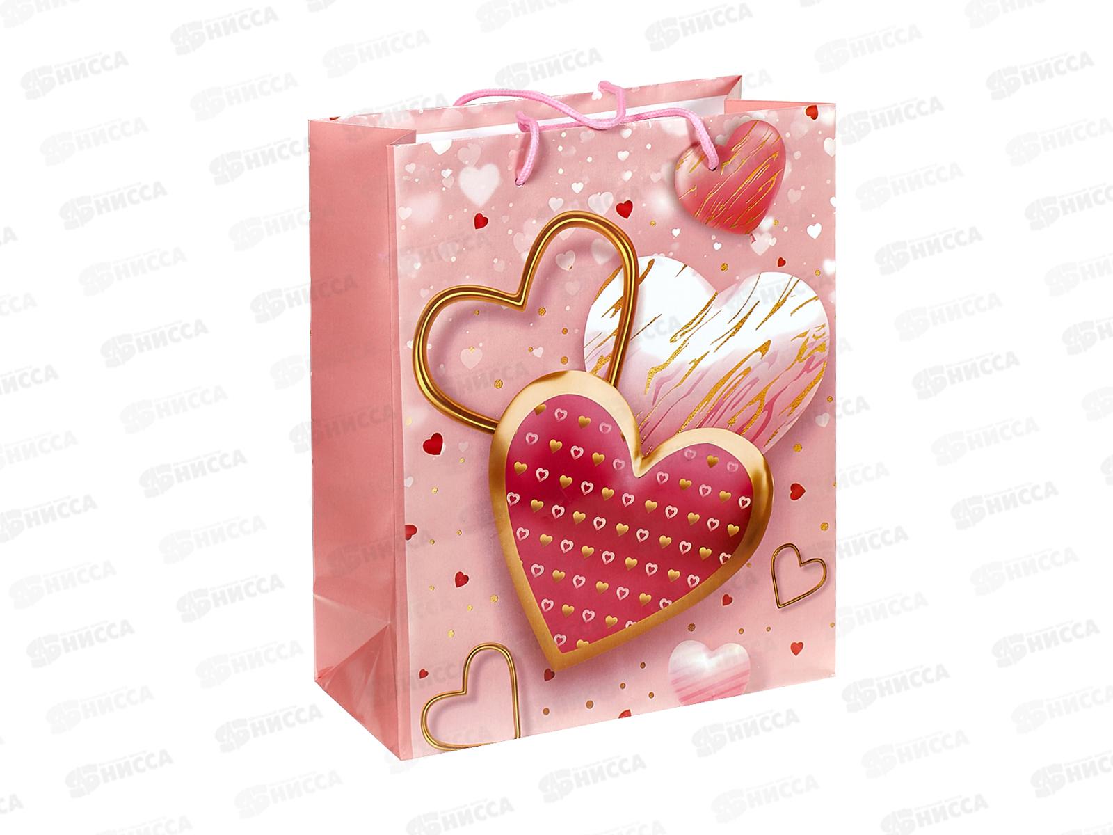 Пакет бумажный 26*32 Сердца Р10738-20 *12