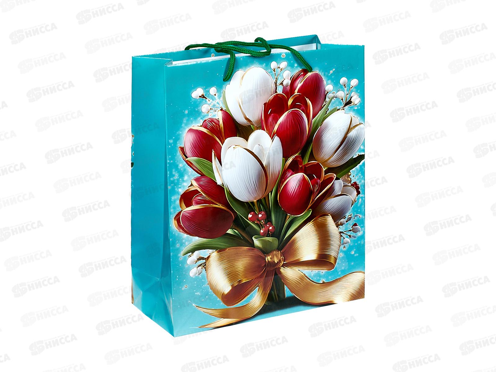 Пакет бумажный 26*32 Тюльпаны Р10738-7 *12