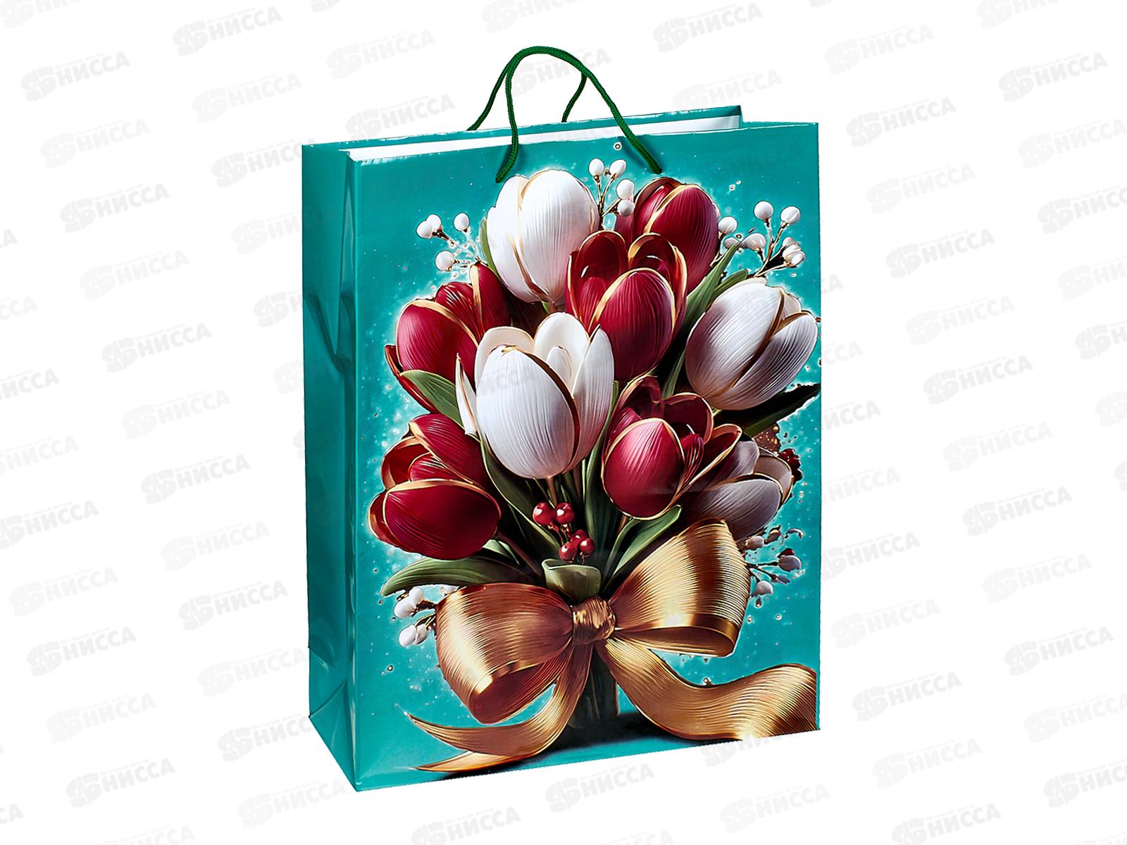 Пакет бумажный 32*44 Тюльпаны Р10738-7 *12