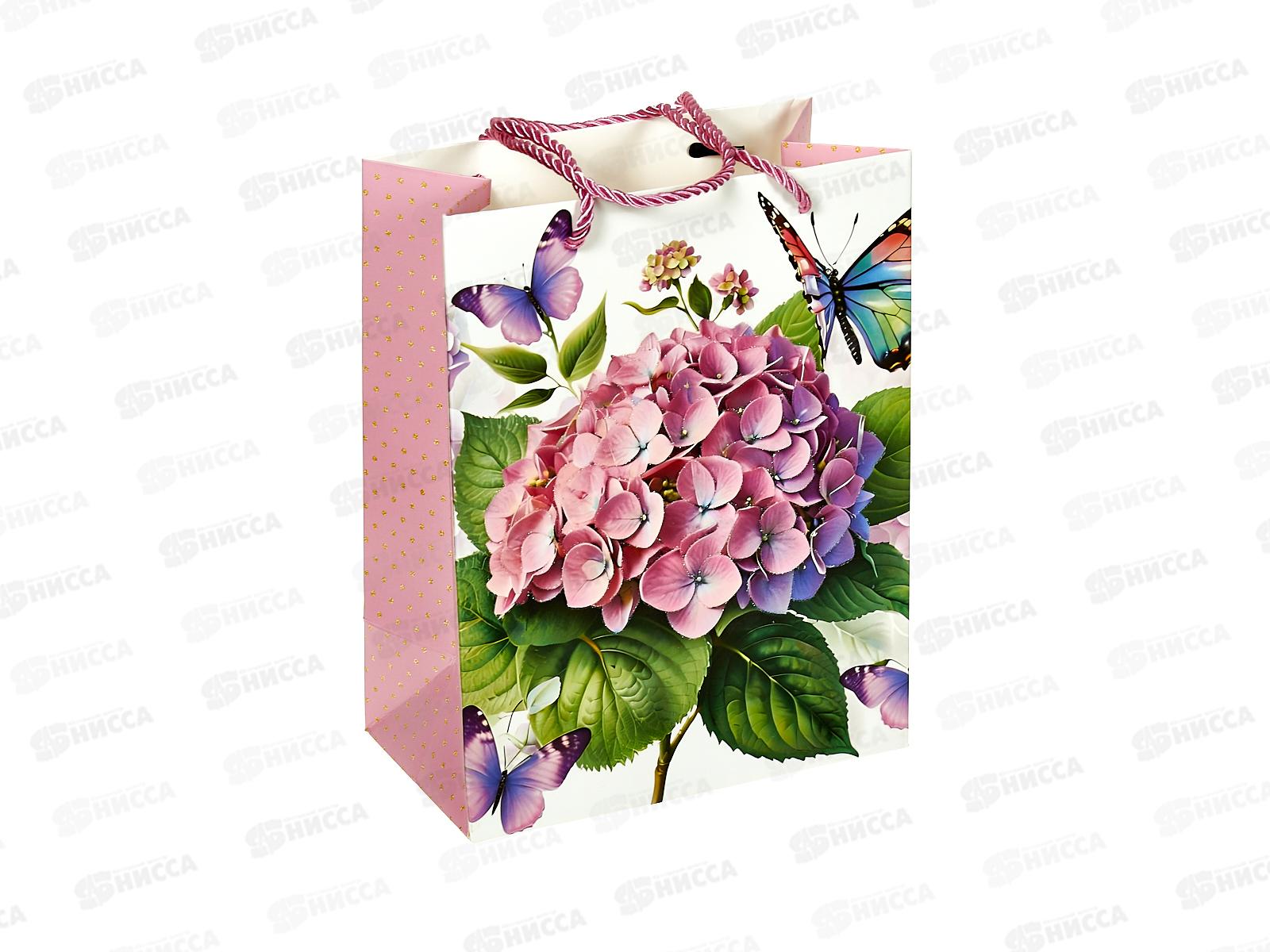 Пакет бумажный люкс 18*23 Гортензия 7109S *12
