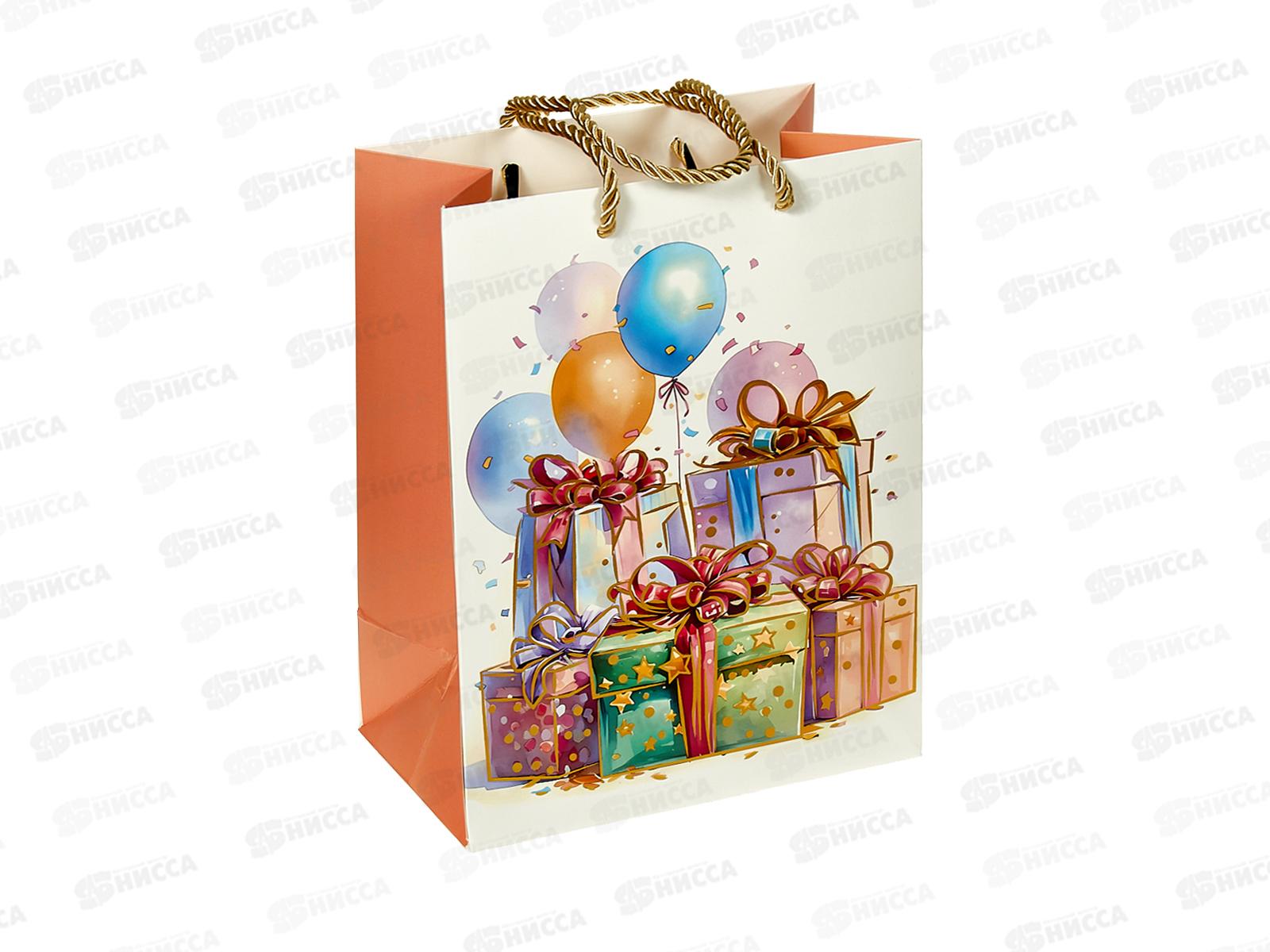 Пакет бумажный люкс 18*23 Поздравительный 9105S *12