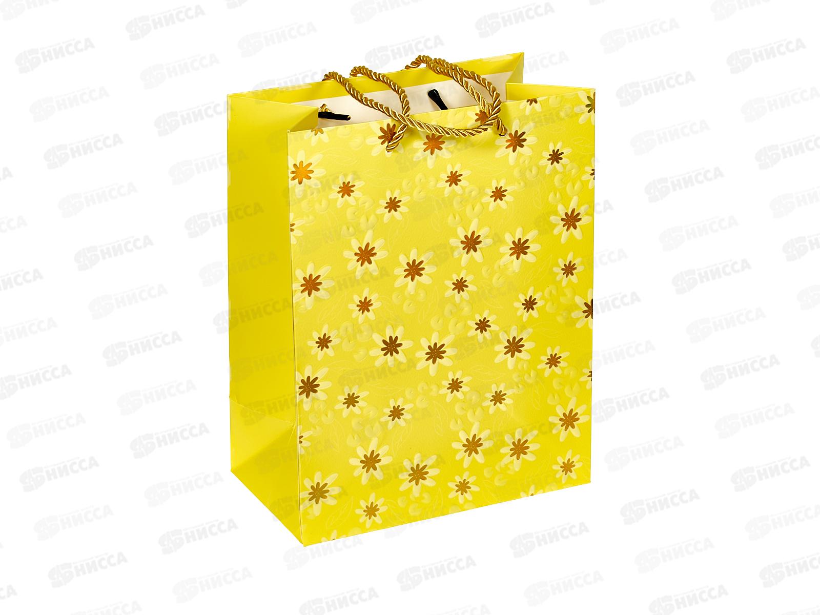 Пакет бумажный люкс 18*23 Ромашки 9115S *12