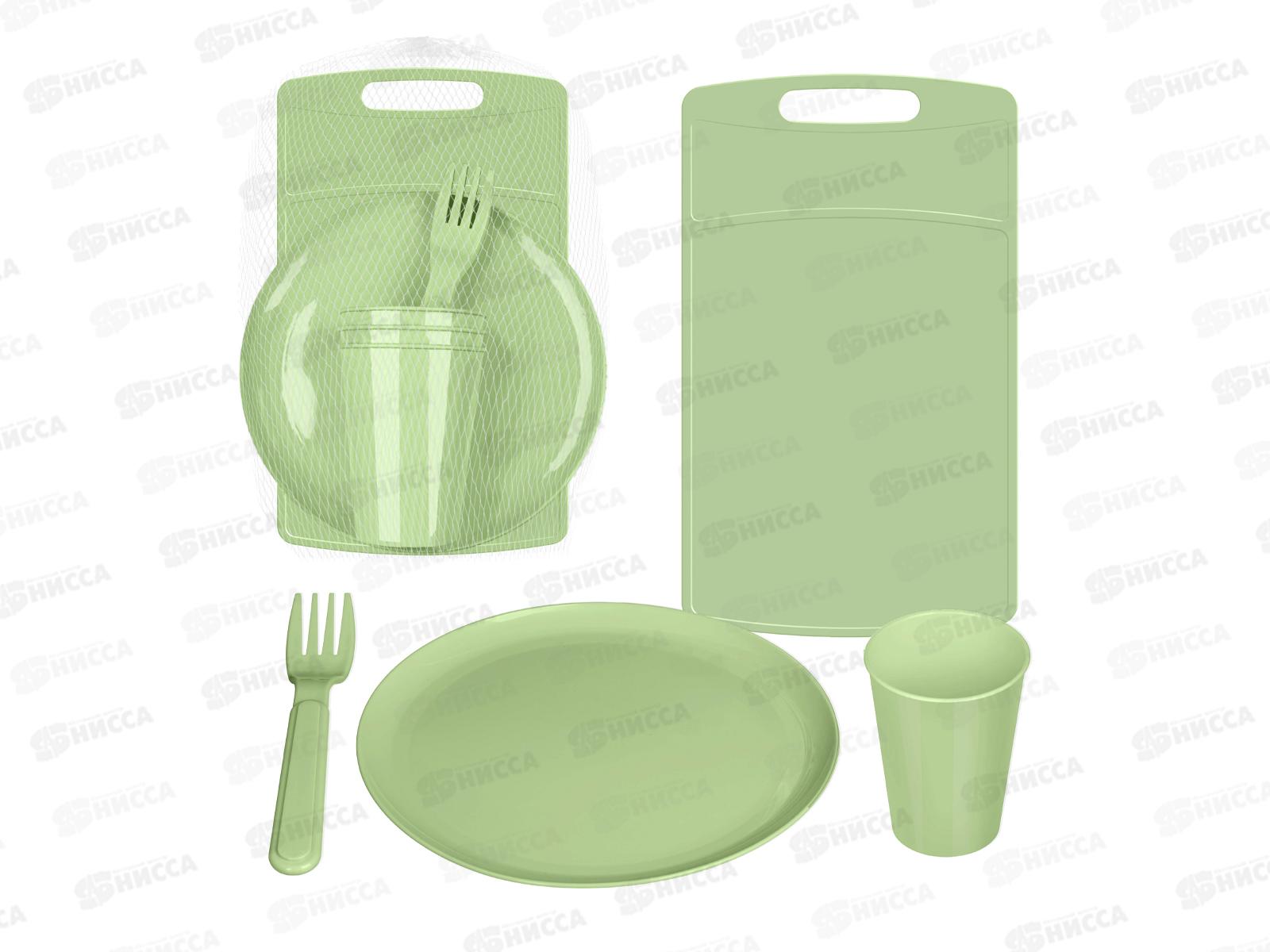 Набор д/пикника (3 персоны) 10пр Зеленый 223159318/08