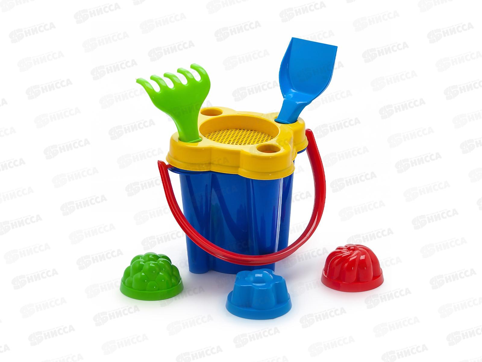 Набор песочный &quotЗамок&quot 4эл.+3 формочки, 40-0102