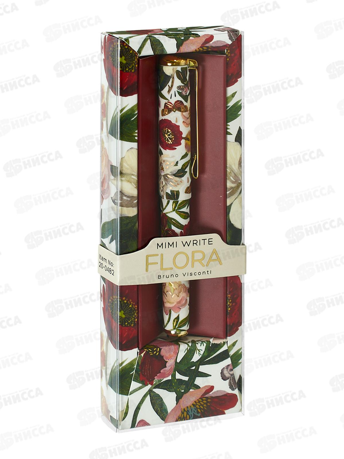 Ручка шар. B.V. Mimiwrite Flora Пионы син.в подар.упак. 20-0482*12