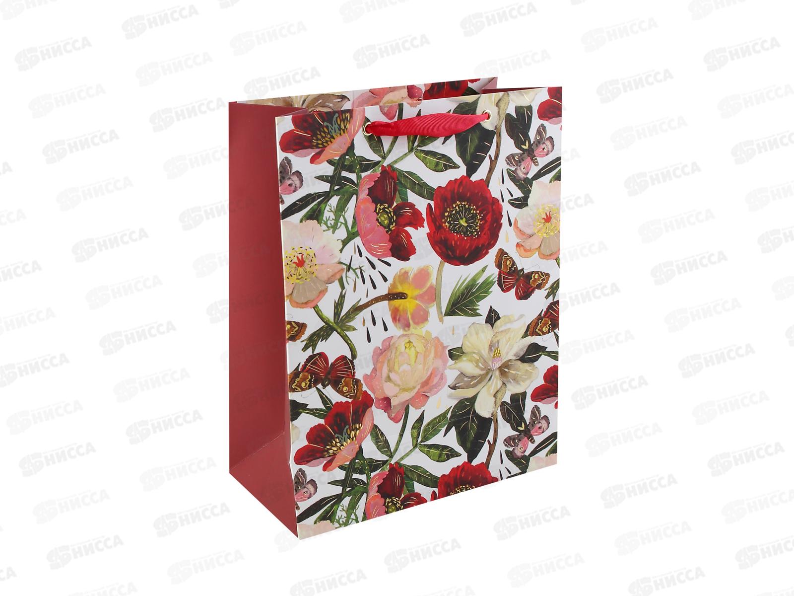 Пакет подар. B.V.  Flora.Пионы 26*32,4*13см 2-852/05