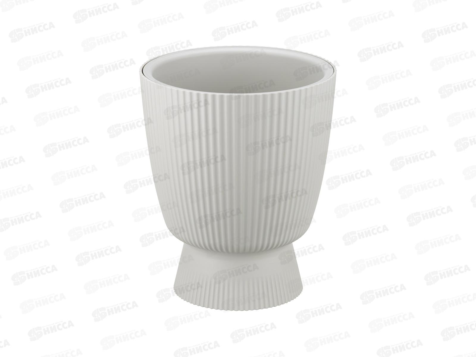 Кашпо Вельвет D220мм 3,7л Кремовый со вставкой М3270 *8