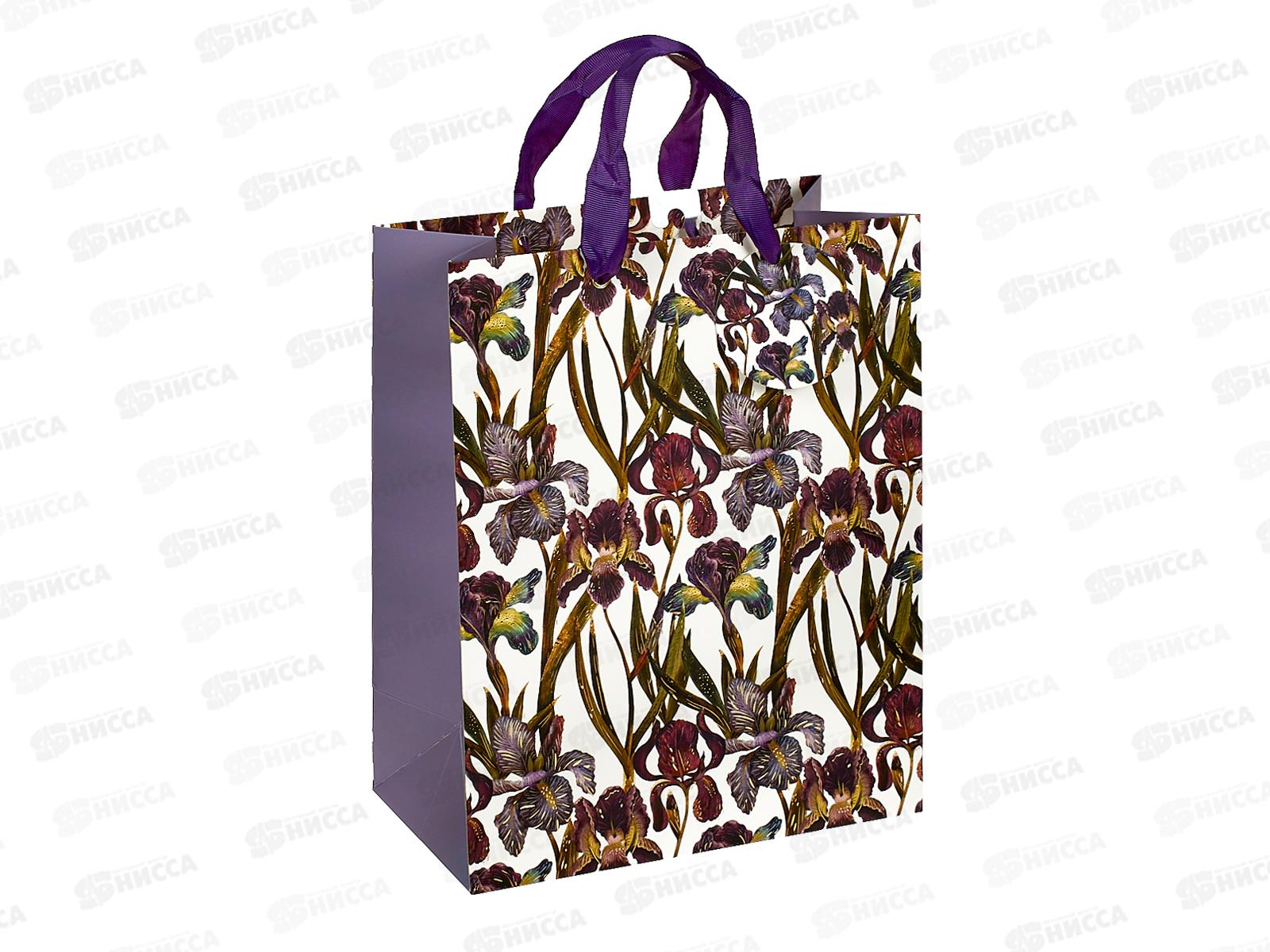 Пакет подар. B.V.  Flora.Ирисы 26*32,4*13см 2-852/10