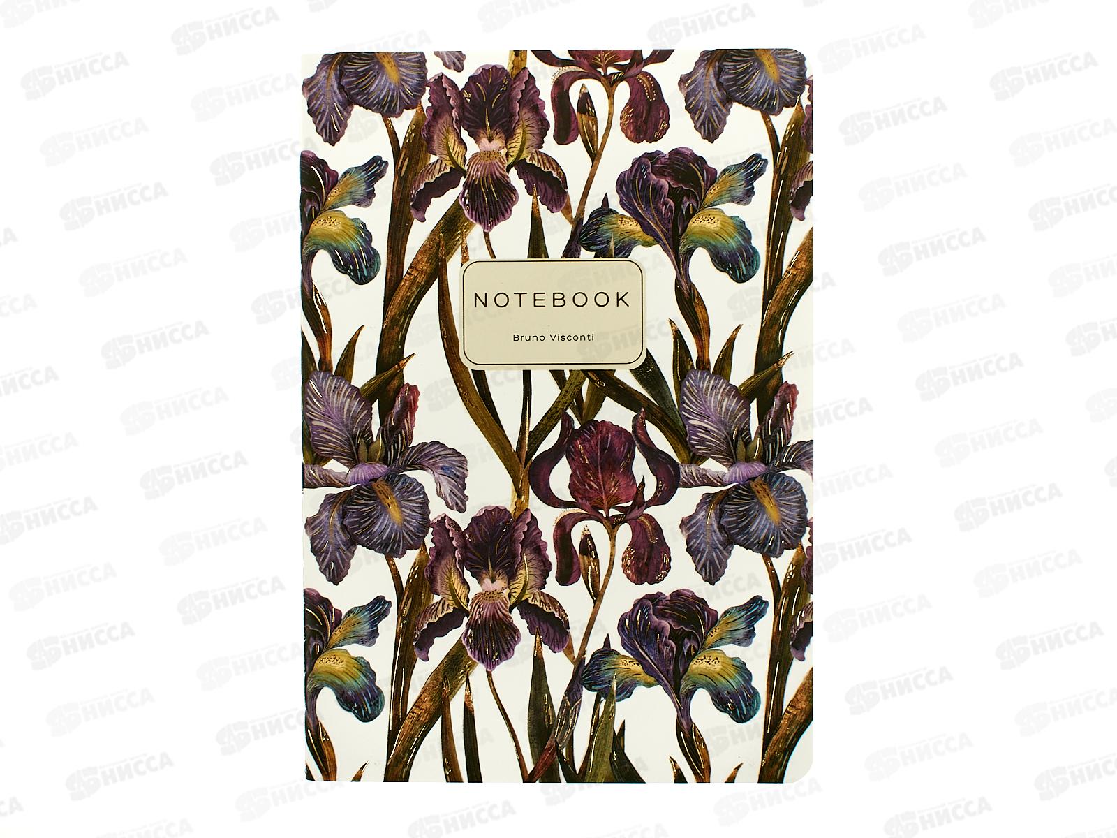 Тетрадь 40л кл. B.V. Flora Ирисы 7-40-001/175*4/64