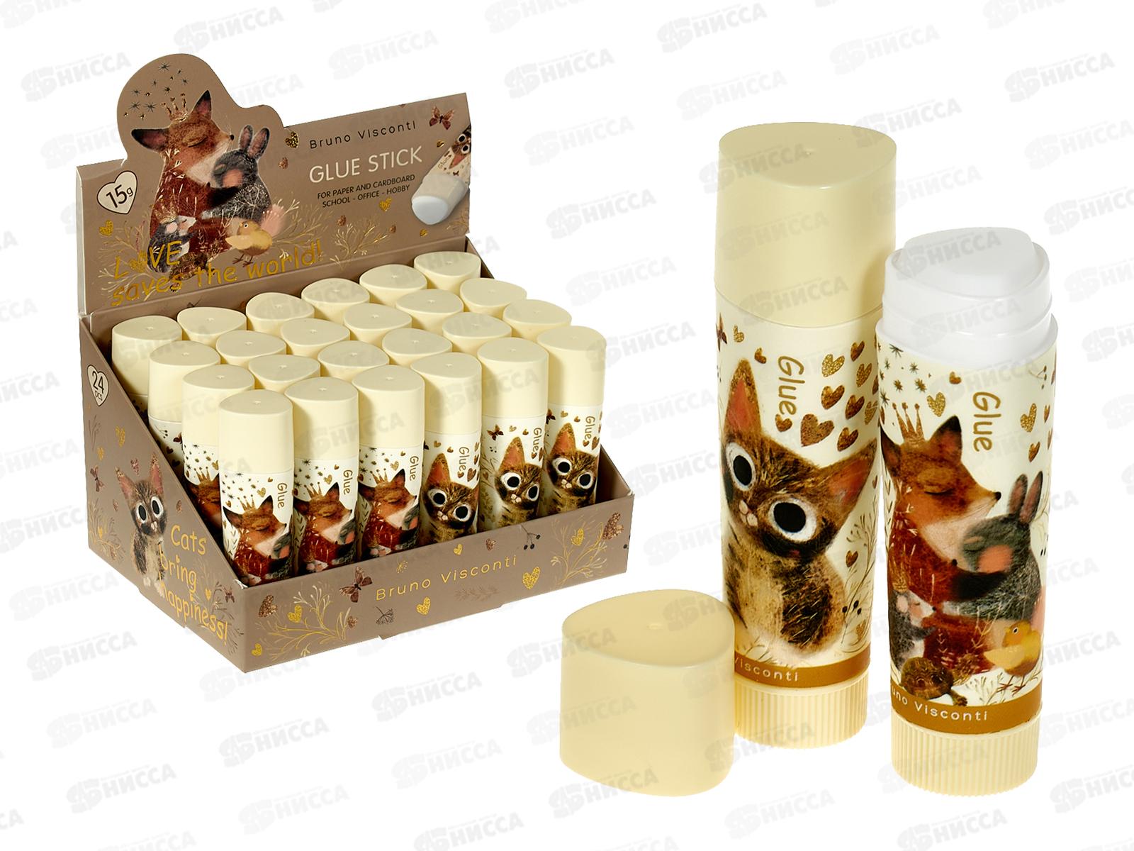 Клей карандаш  B.V.15 г,Love me  40-0018*24