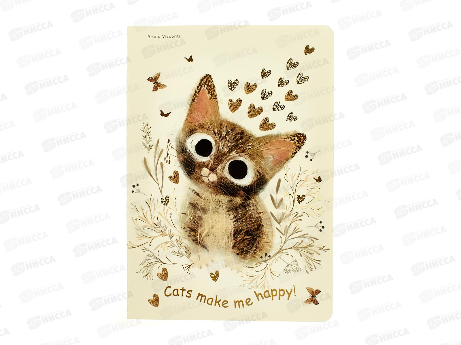 Тетрадь 40л кл. B.V. Love me Милый котенок 7-40-001/192*4/64