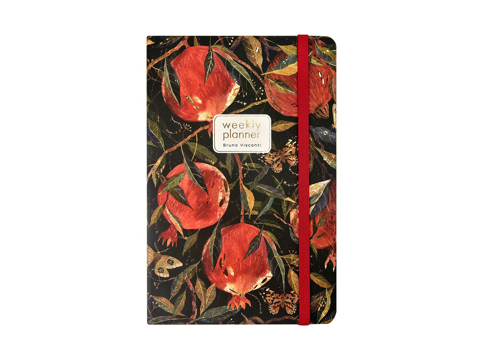 Еженедельник B.V. А5, Flora,Гранат,3-821/04*20