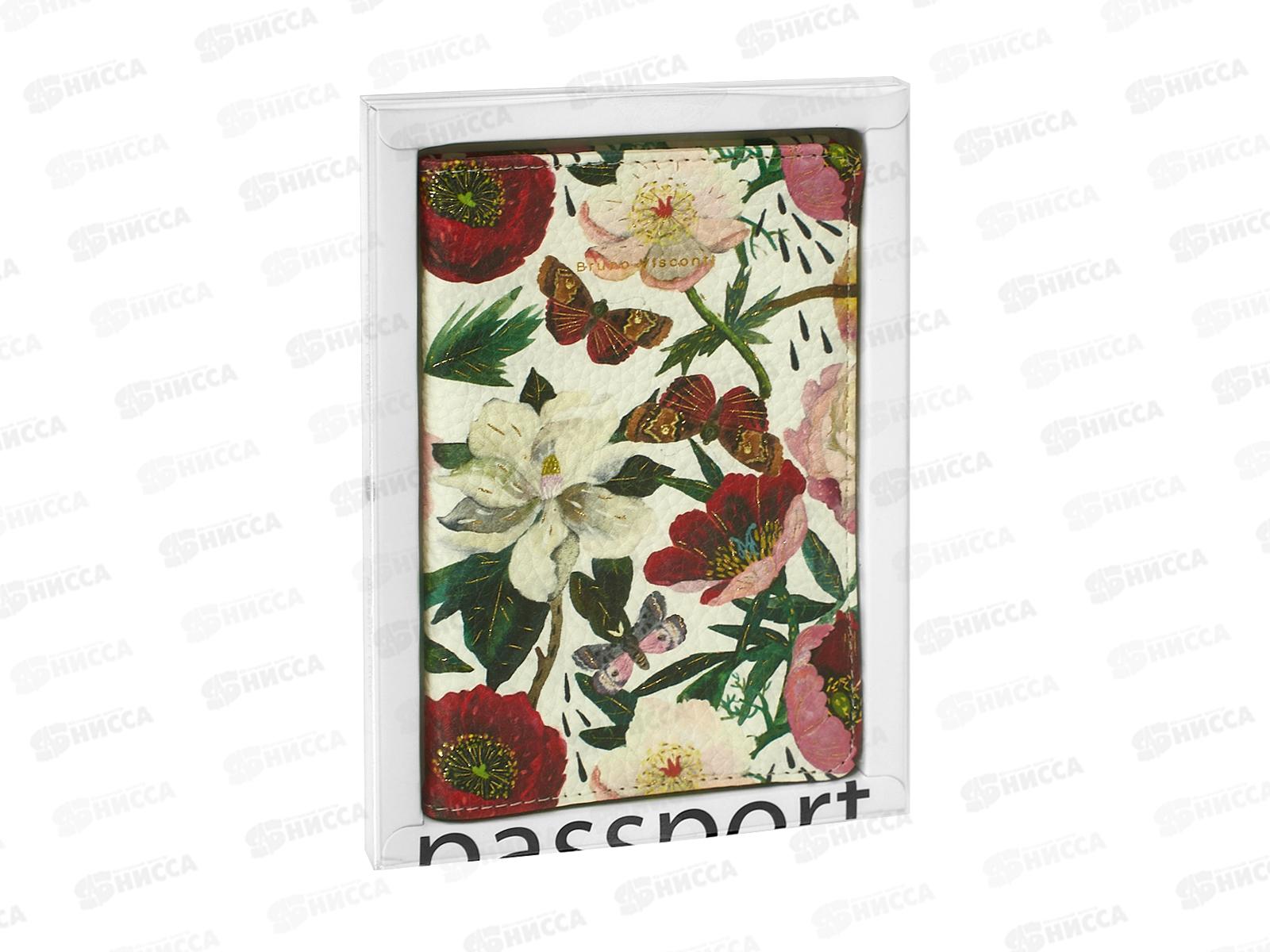 Обложка д/паспорта  B.V. Flora Пионы  3-620/02*12