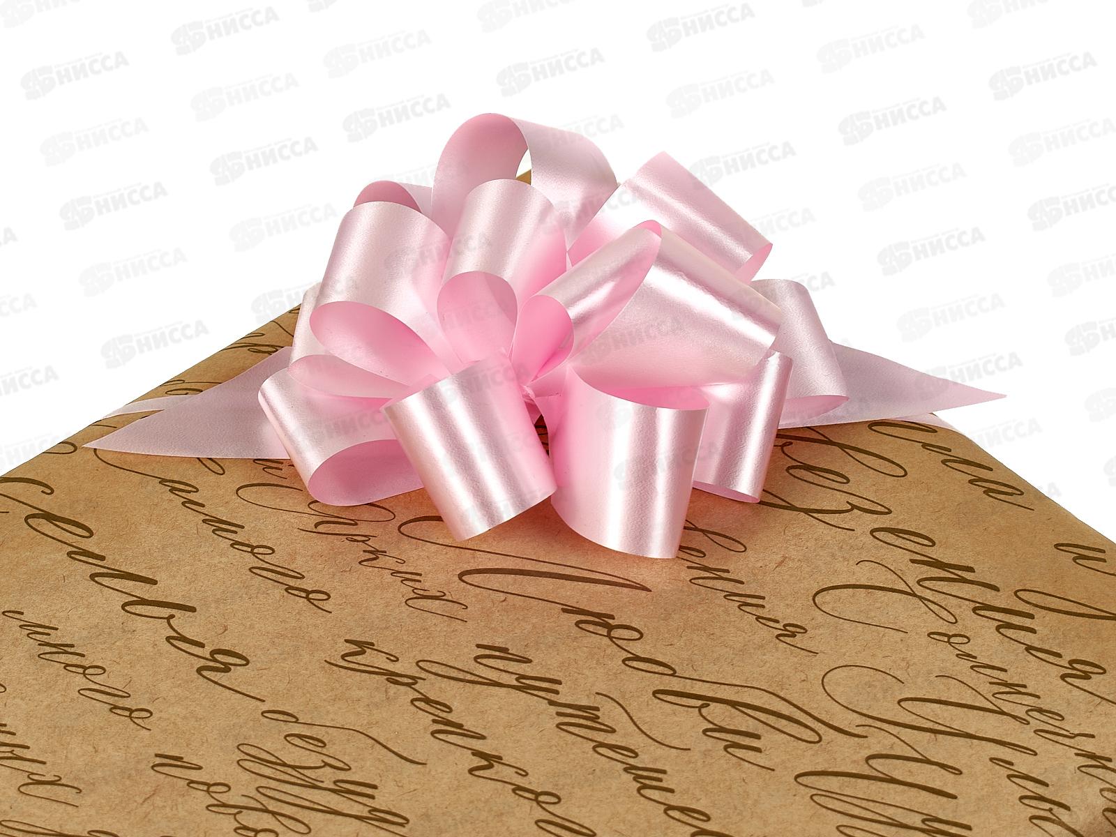 Бант подарочный &quotStilerra&quot BOWP-3M  10,5см 01 св.розовый  *10