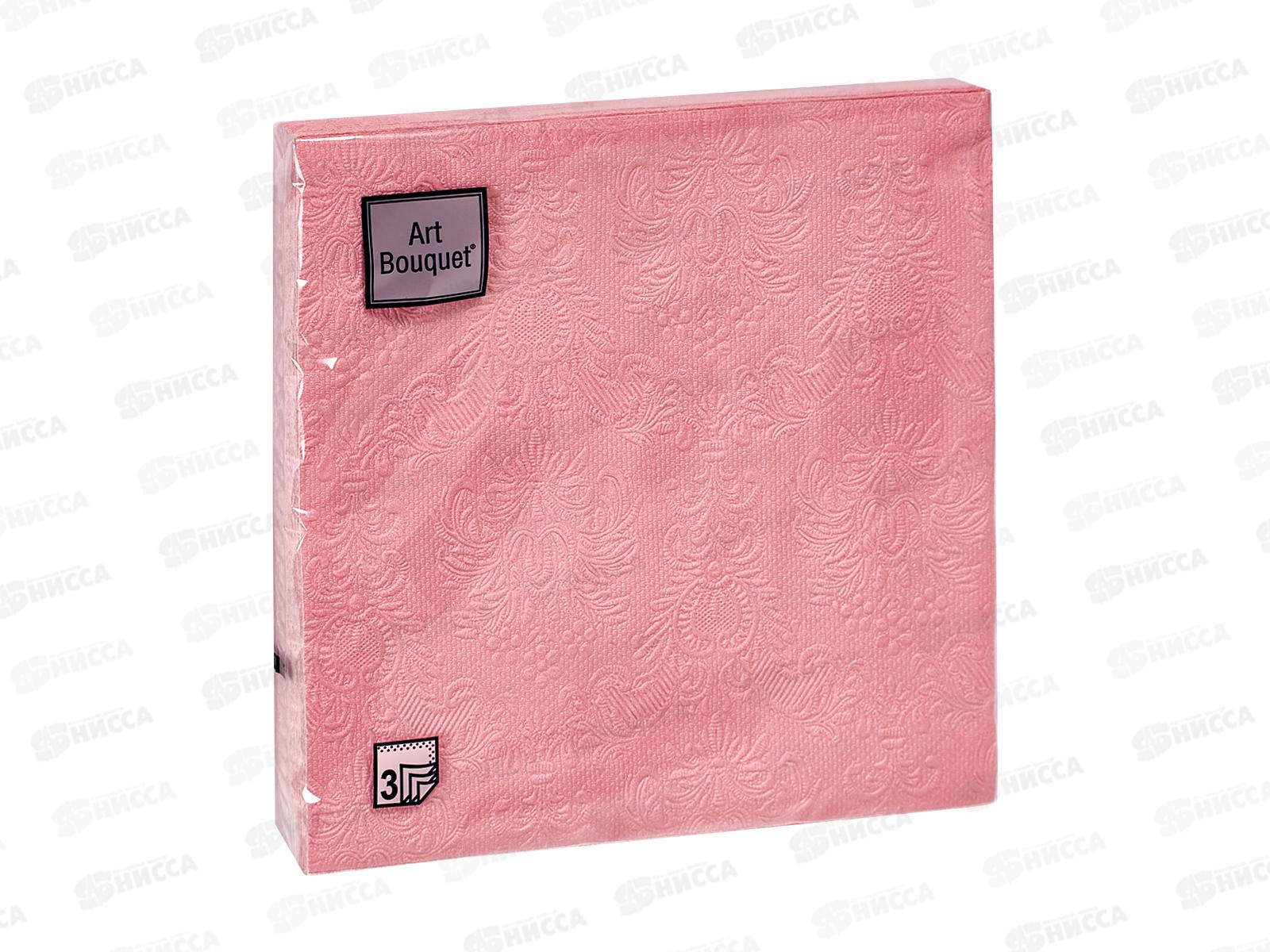 Салфетки 3сл 16л 33*33 Art Bouquet Барокко Античн.розов,57179*12