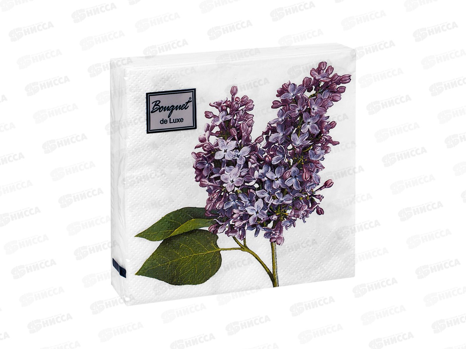 Салфетки 3сл 25л 24*24 Bouquet de Luxe Сирень, 37443 *15