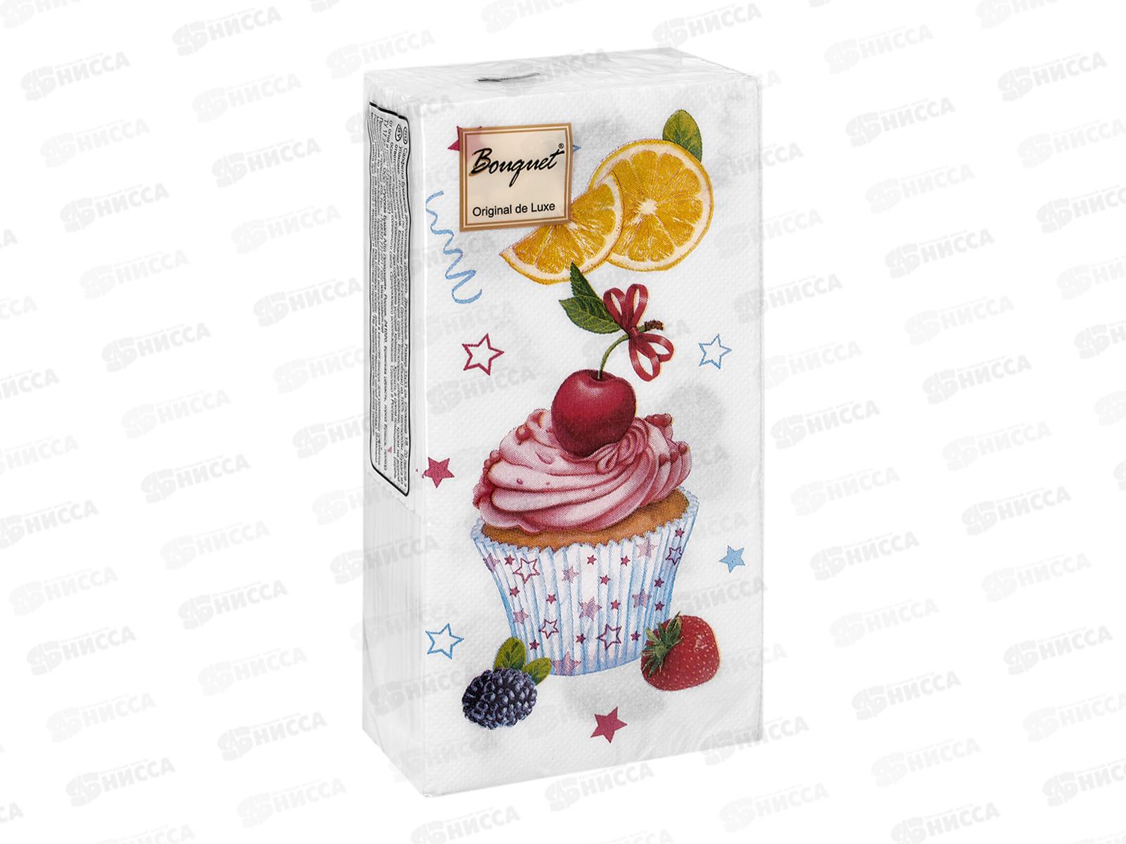 Салфетки 2сл 20л  33*33 Bouquet Original 1/8 Сладкие пирожные 25303