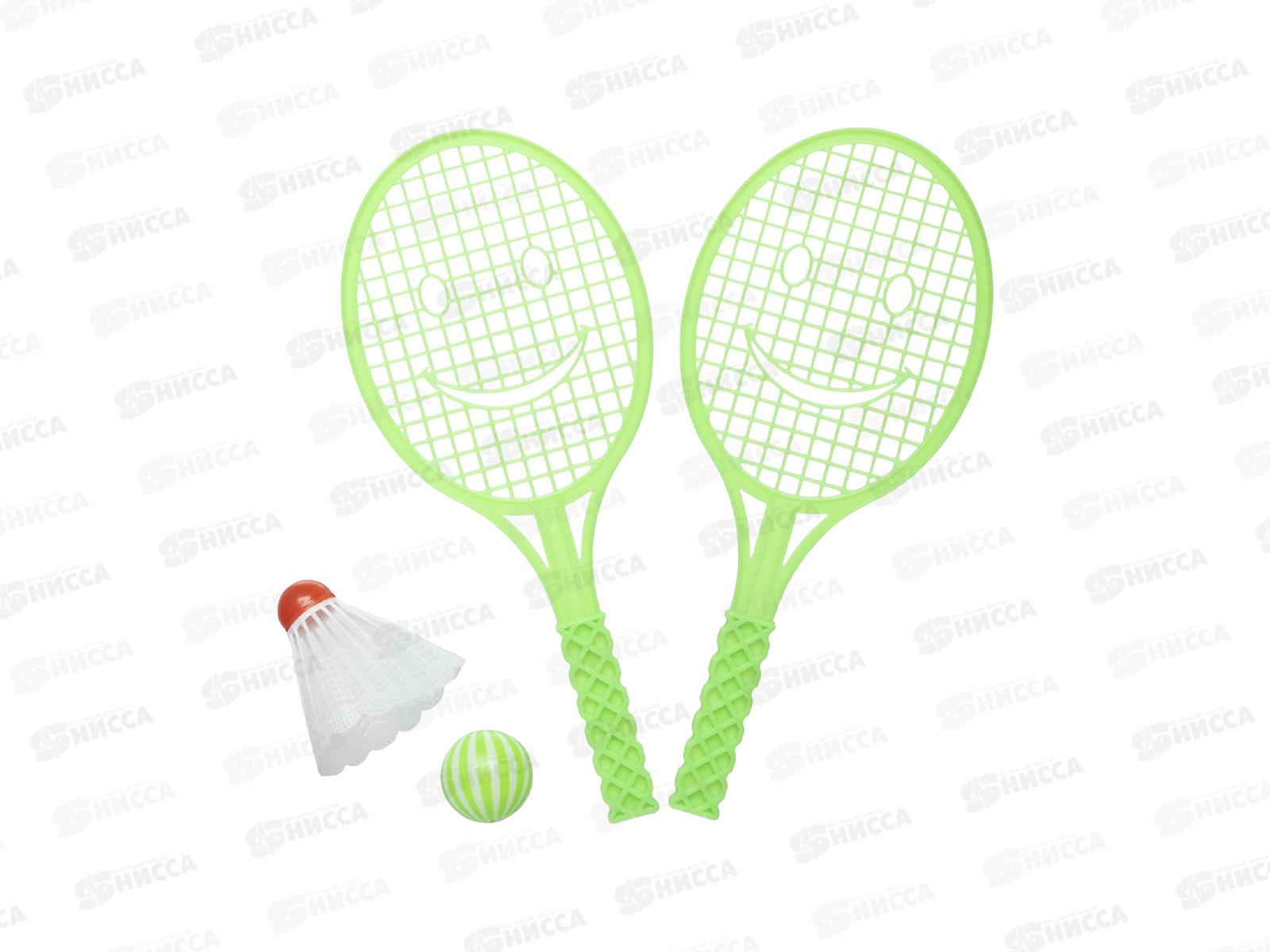 Бадминтон &quotАктивные игры&quot 1002590 (ракетка 2шт, шарик 1шт, волан 1шт)
