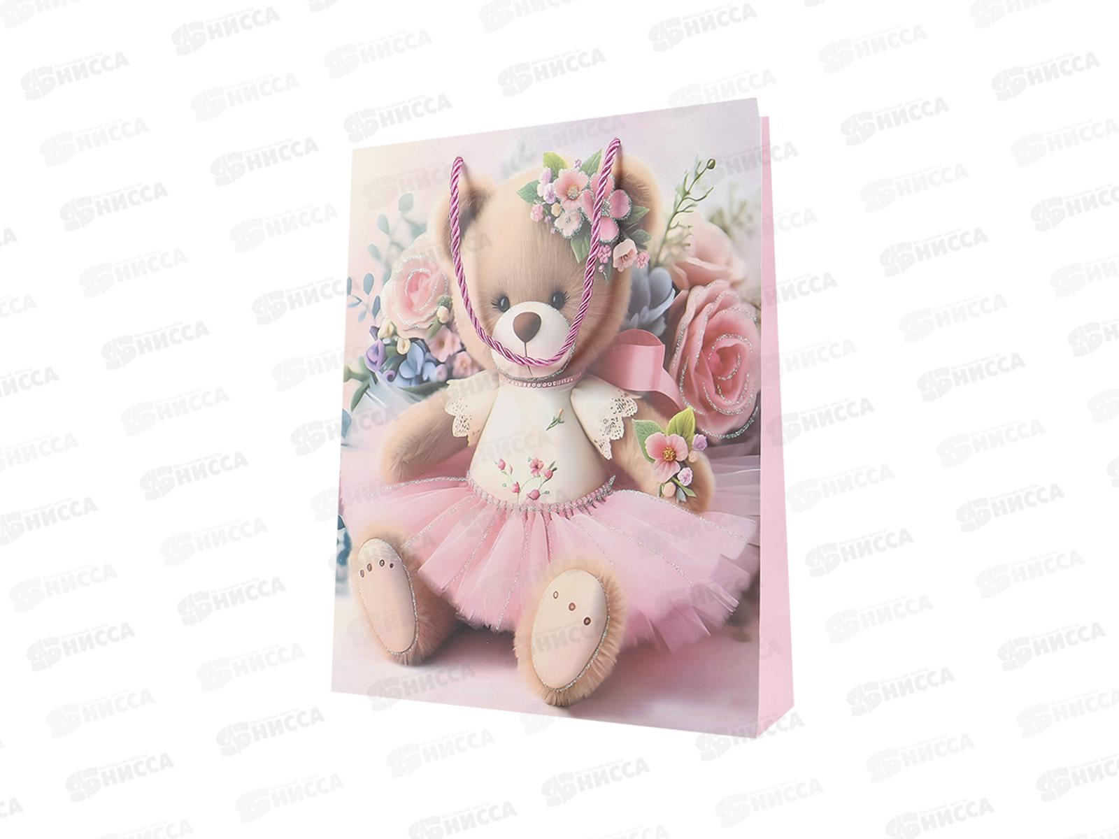 Пакет подар. Darvish DV-15467L Мишутка принцесса 26*32*10см *12