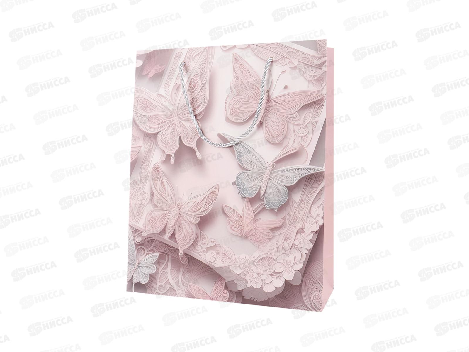 Пакет подарочный 26*32*10см Бабочки  DV-15445L  *12