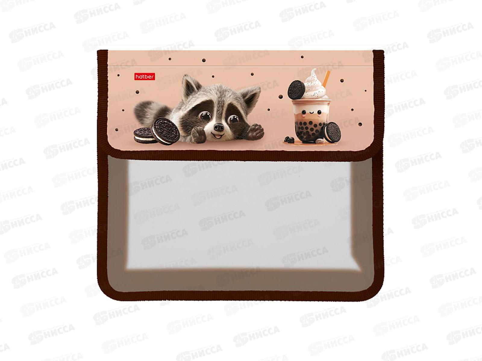 Папка д/тетр. Hatber А5 Вот енот. пластик.на липучке 05067 *12