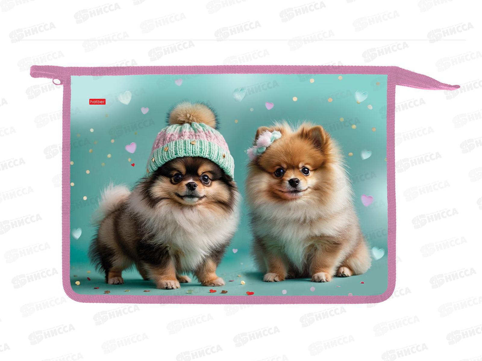 Папка д/тетр. Hatber А4 Пушистое счастье. пластик на молнии 03038 *12