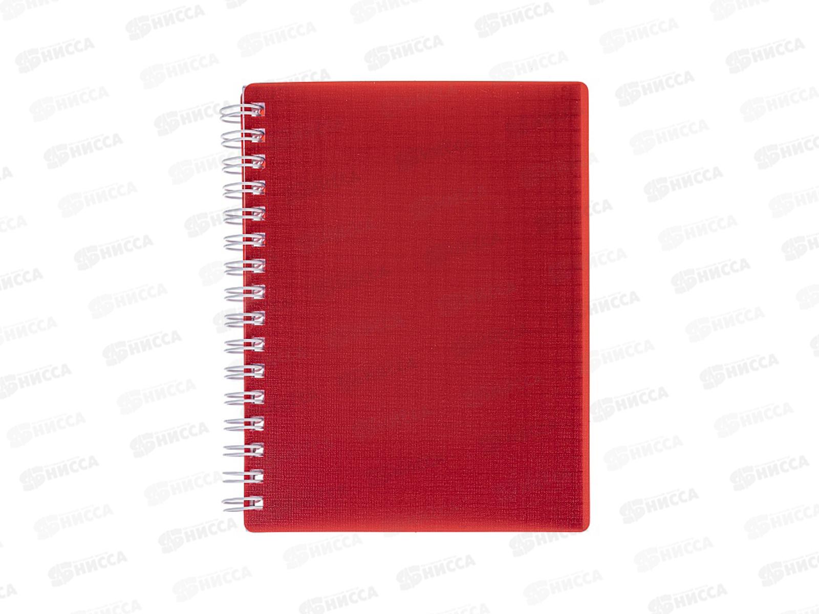 Записн.книжка Hatber А6 80л CANVAS красная пласт.обл. 05315 *20