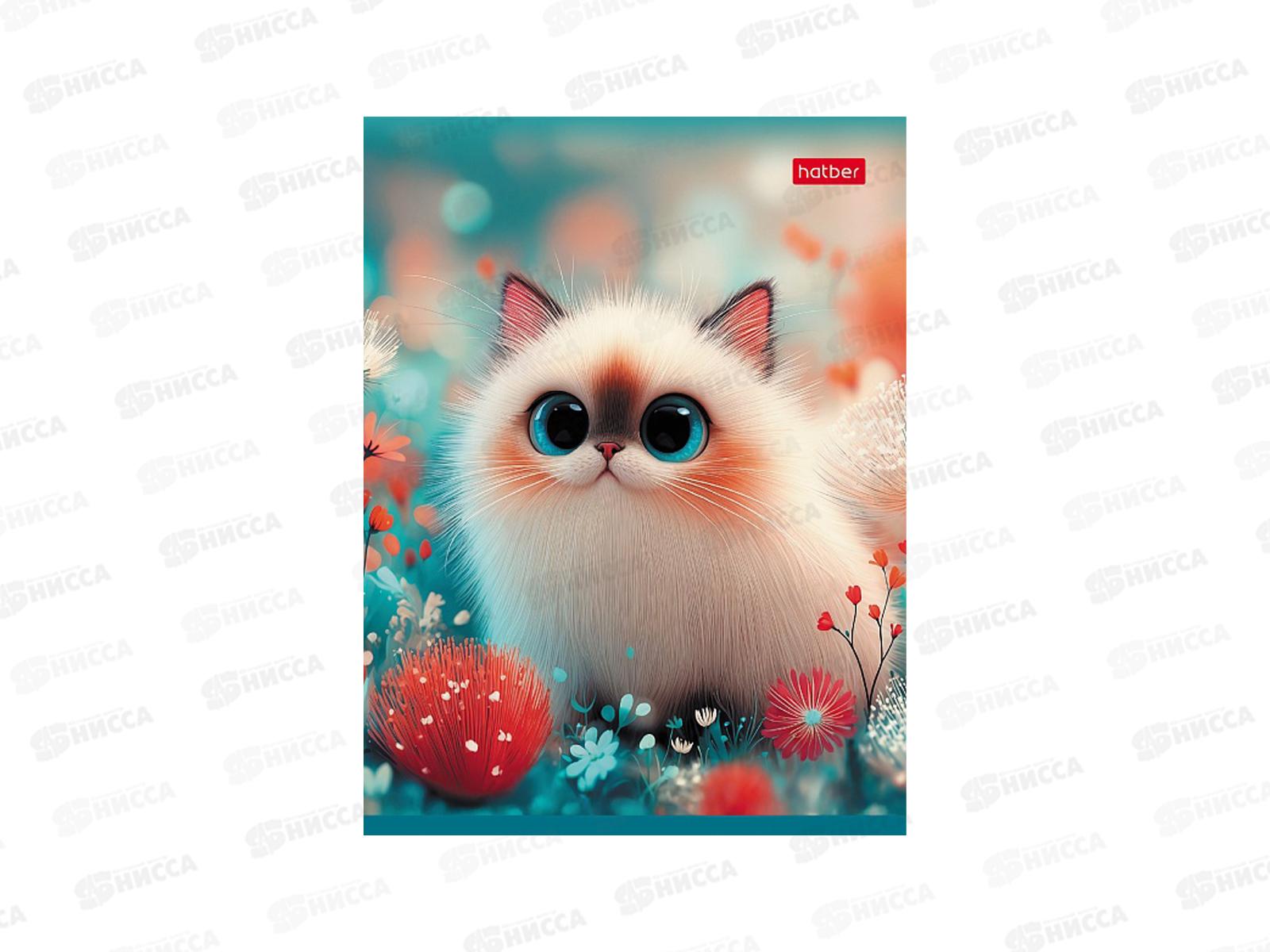 Записн.книжка Hatber А6 32л Котэ. на скобе 10диз. 090687 *12/120