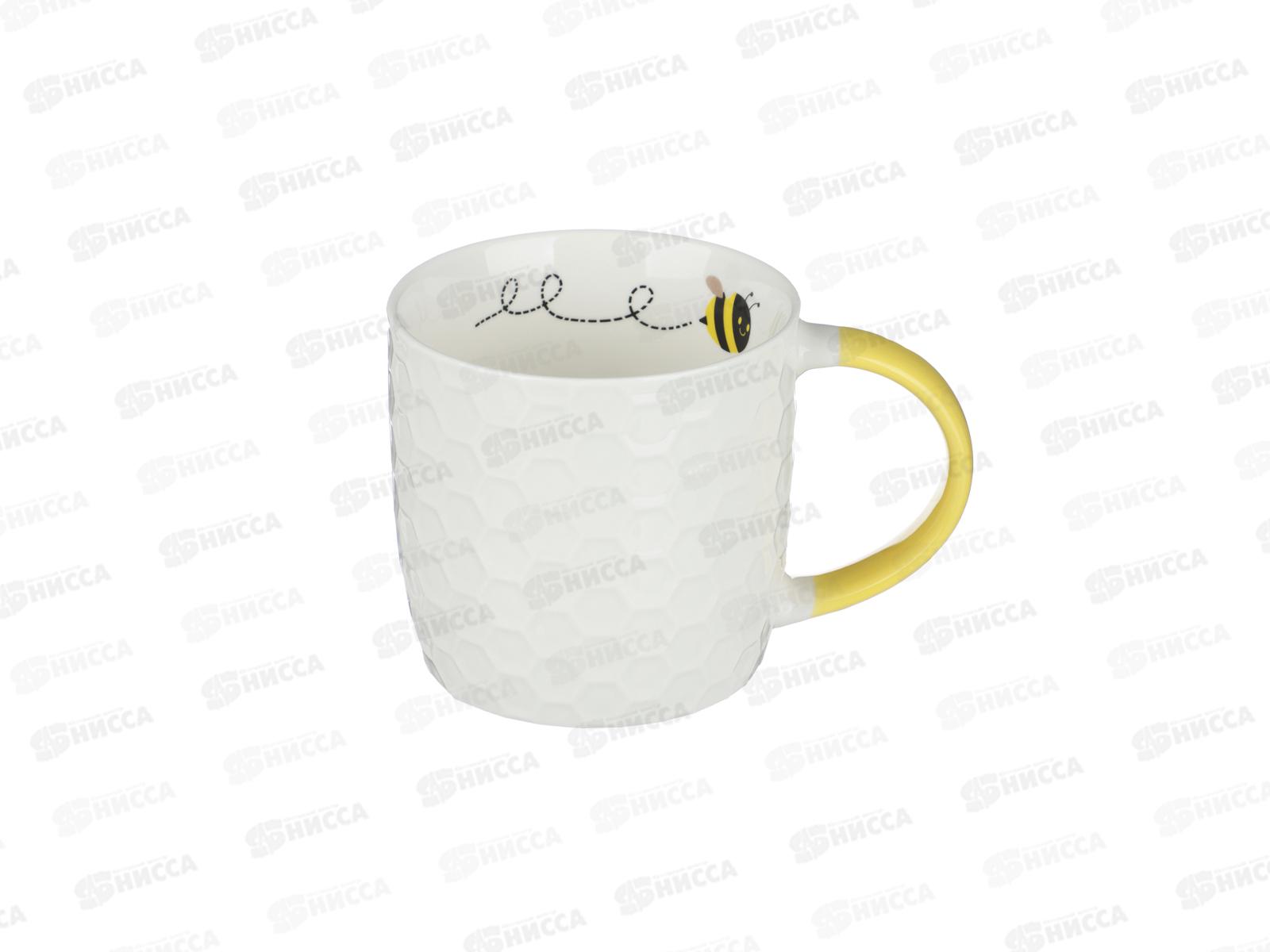 Кружка 355мл Пчелки, фарфор, 4 дизайна, MILLIMI, 806-514 г