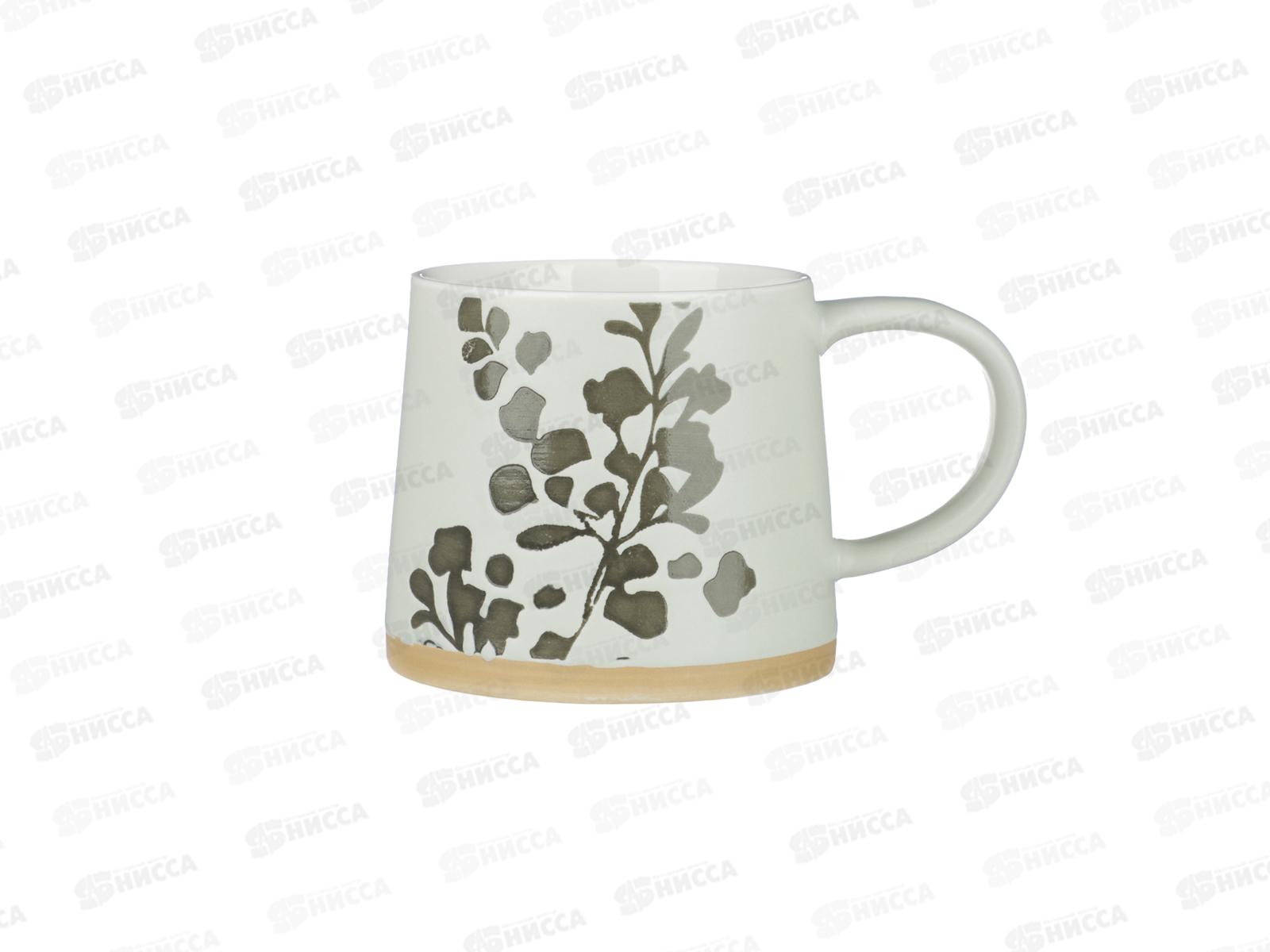 Кружка 380мл Ботаника, фарфор, 4 дизайна, MILLIMI, 806-518 г