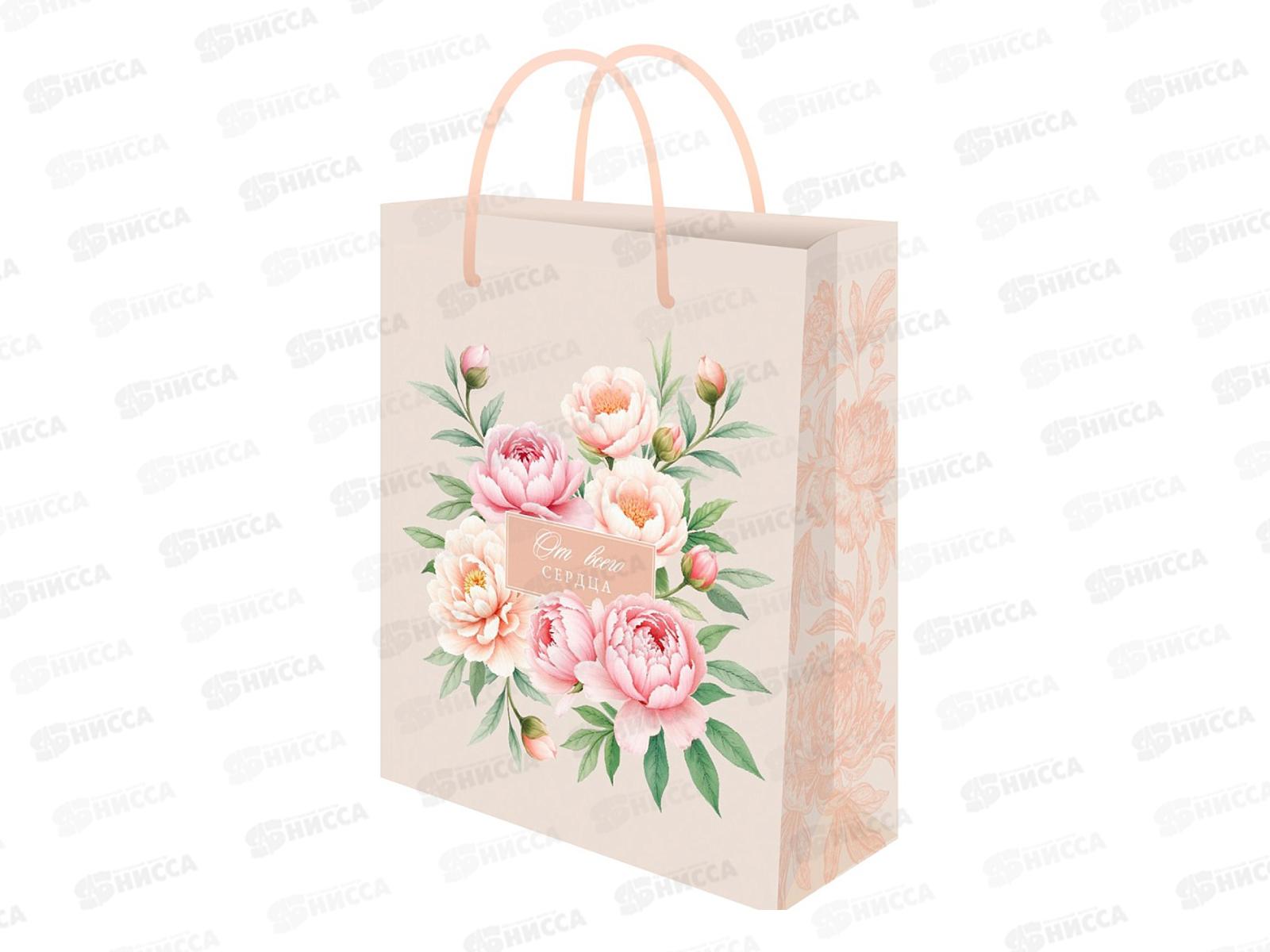 Пакет подарочный MI 40х47х14см От всего сердца, ППК-1289 *12