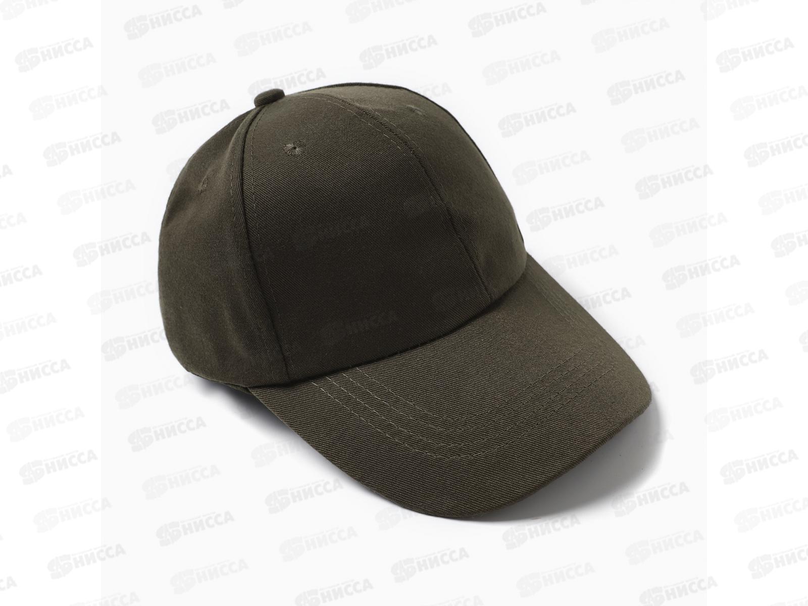 Кепка однотонная MUNAKU на липучке 100% х/л, р.52-54 т-зеленый 7410849