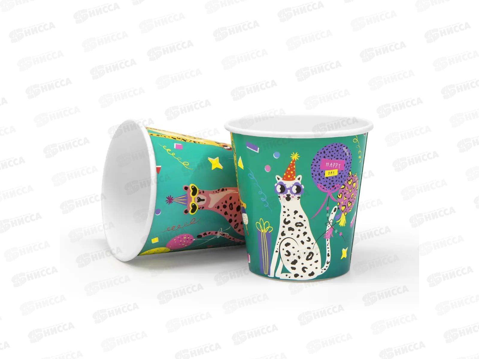 Стакан бум. PATERRA &quotЛео&quot 250мл 6шт 491-039