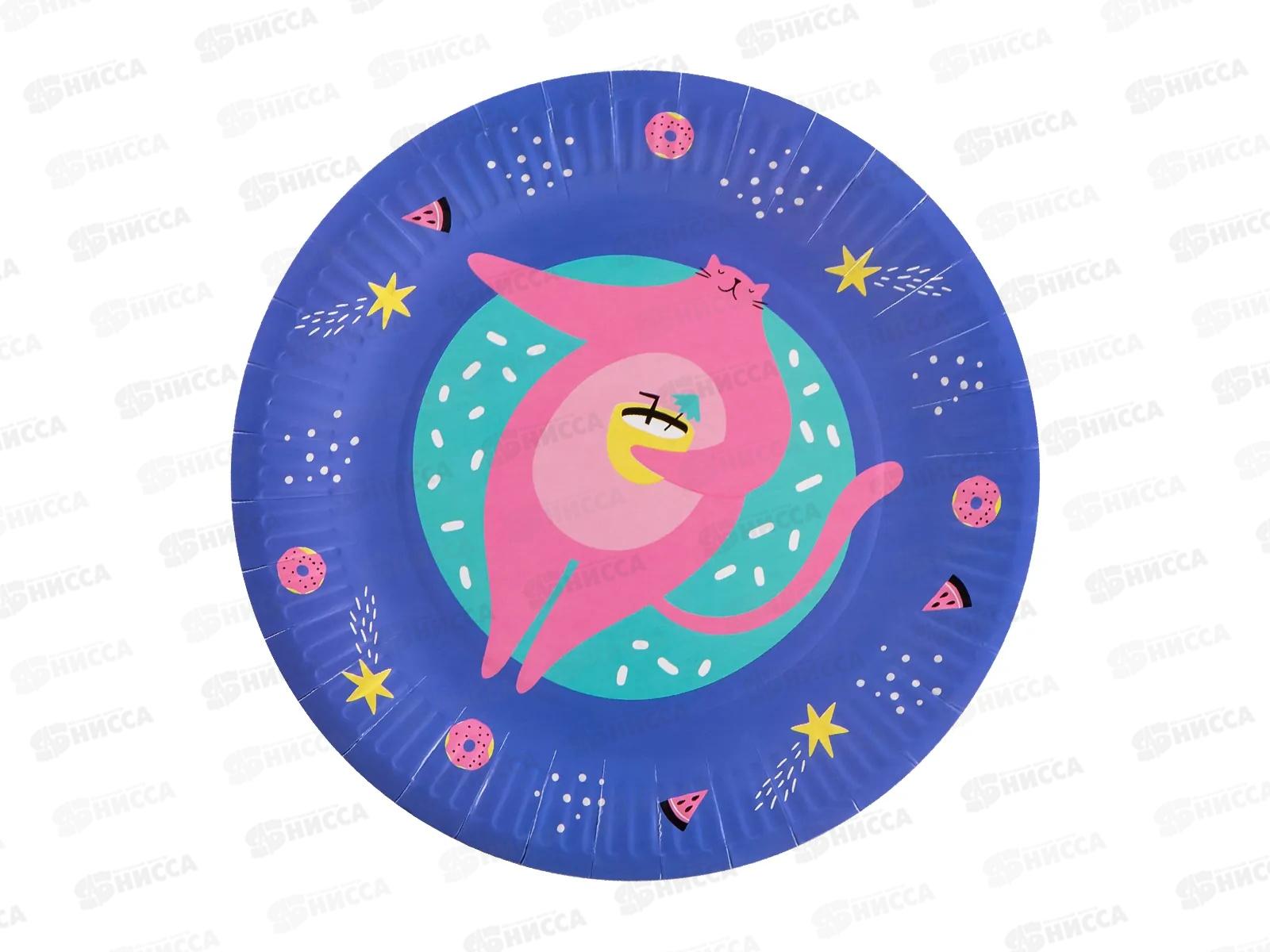 Тарелки бум. PATERRA &quotТолстый кот&quot 230мм 6шт 491-041