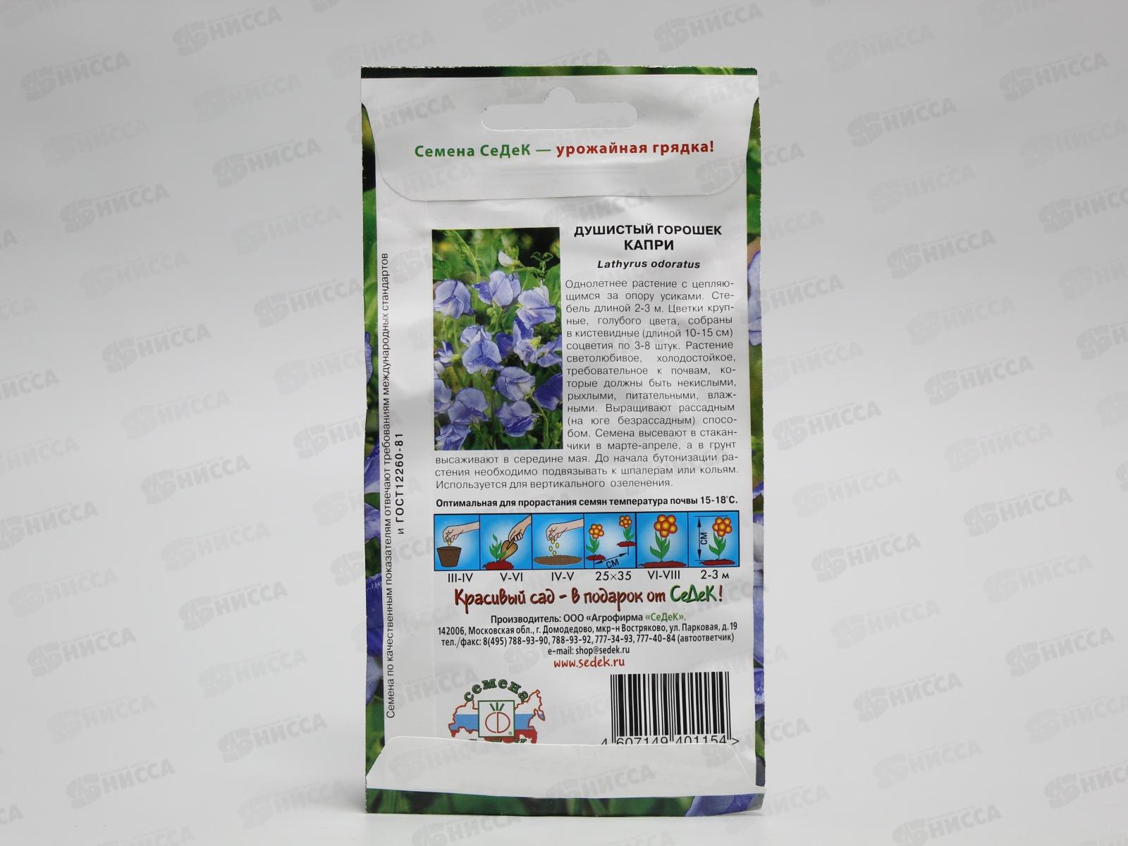 Душистый Горошек Капри (светло-голубой) (Евро, 1) СеДек *10 +