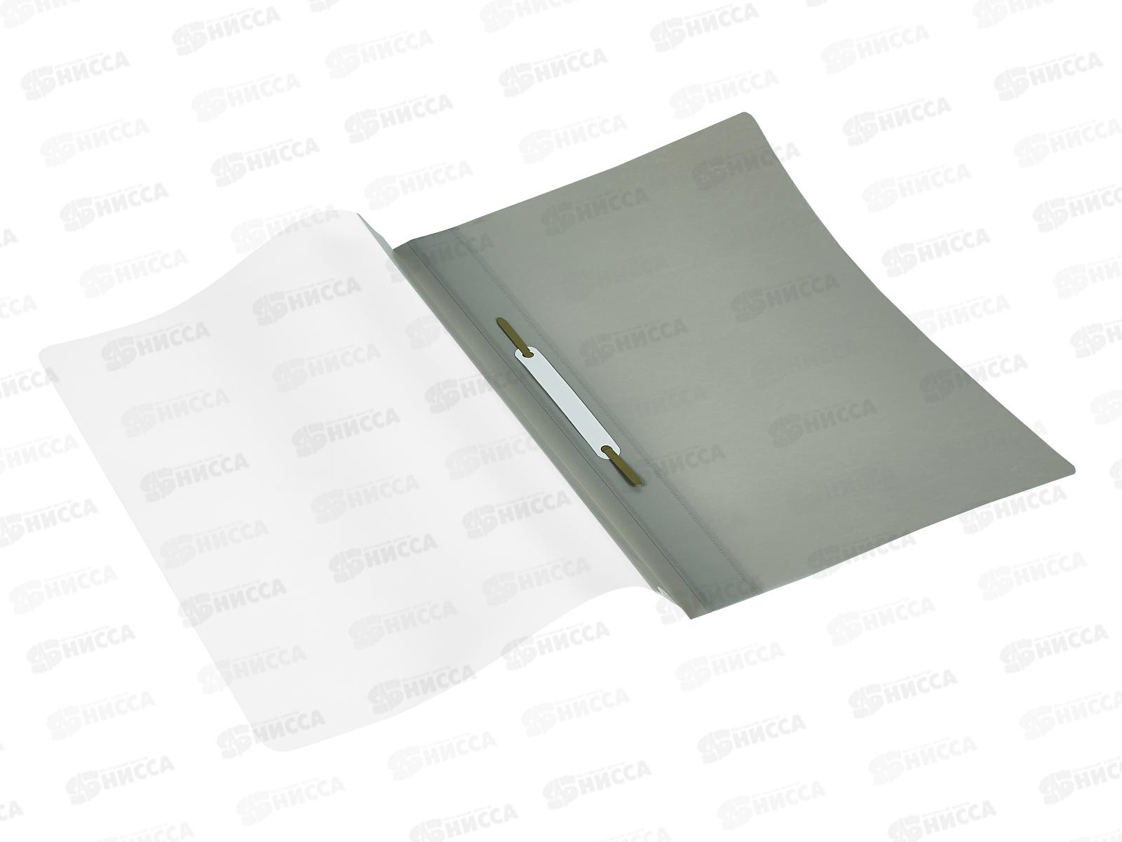 Скоросшиватель-мягкий пластиковый BRAUBERG серый 220387*25/400