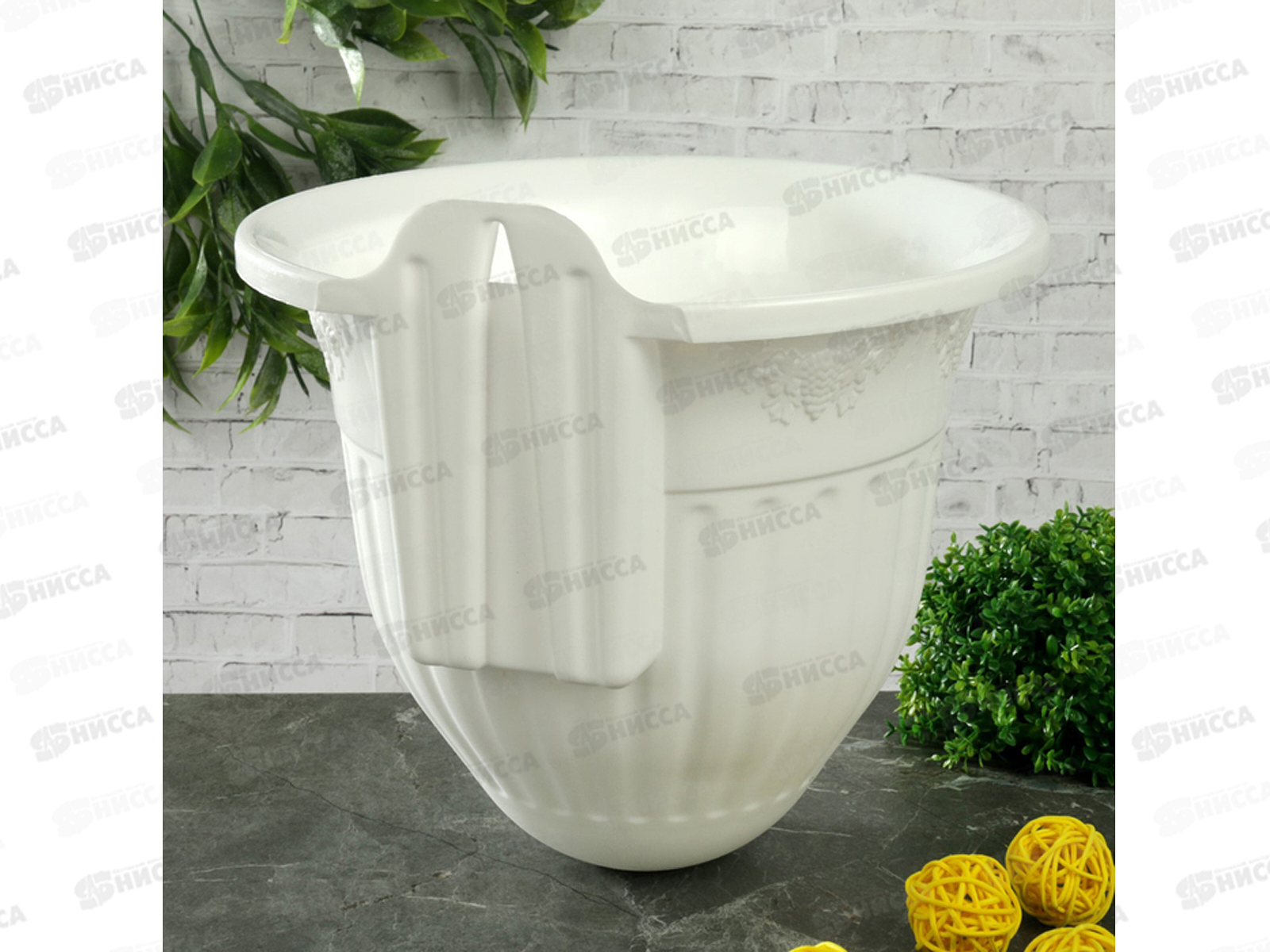 Кашпо Лозанна 3л настенное (белый) *16 М1513