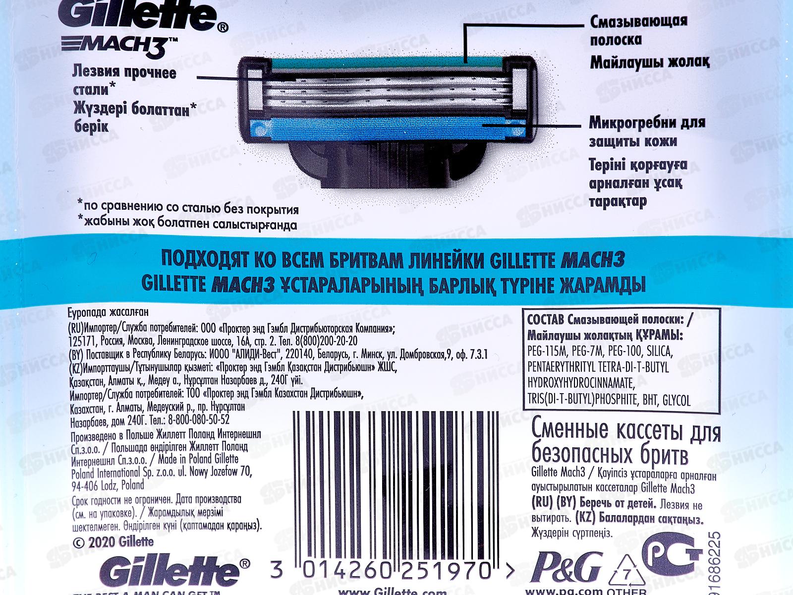 Жиллет МАК-3 кассеты 2 штуки *20