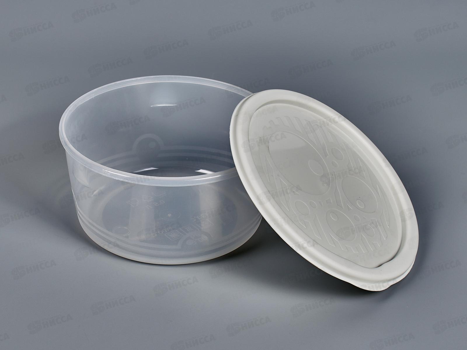 Контейнер круглый низкий многофункциональный №2 0,5л С255 ассортимент *25