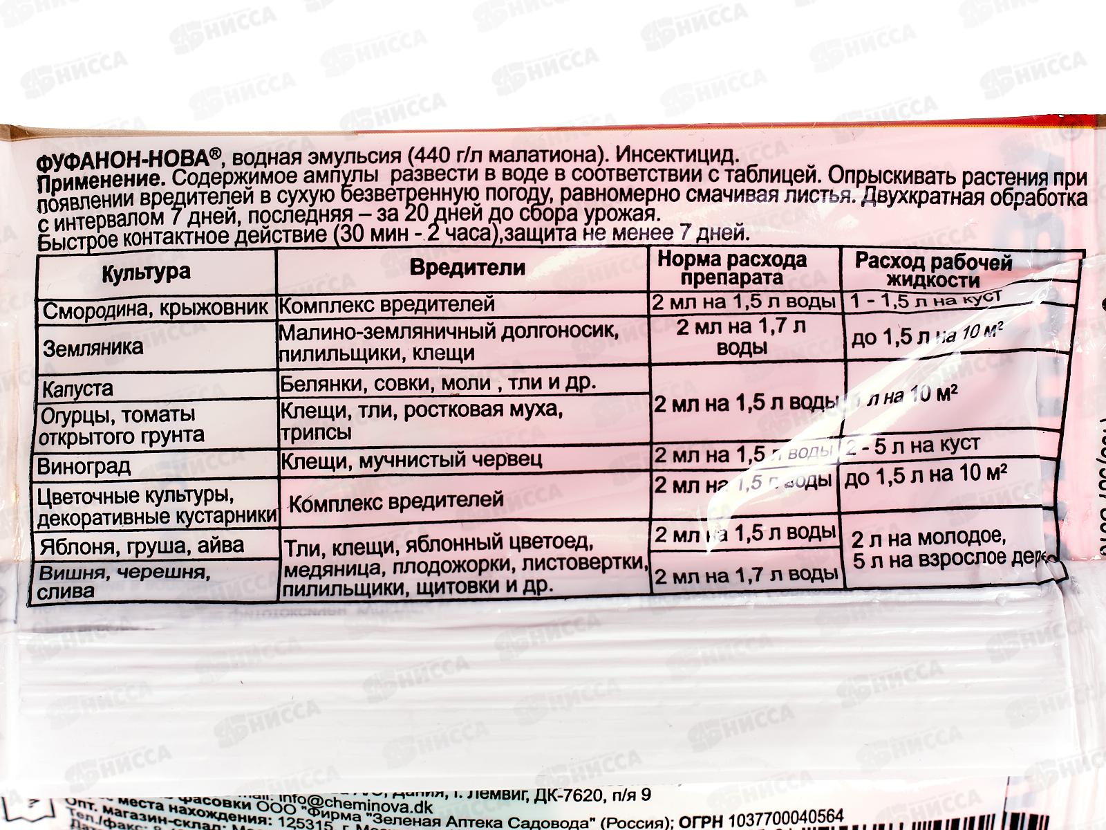 ФУФАНОН-НОВА 2мл Средство от вредителей *50 ЗА