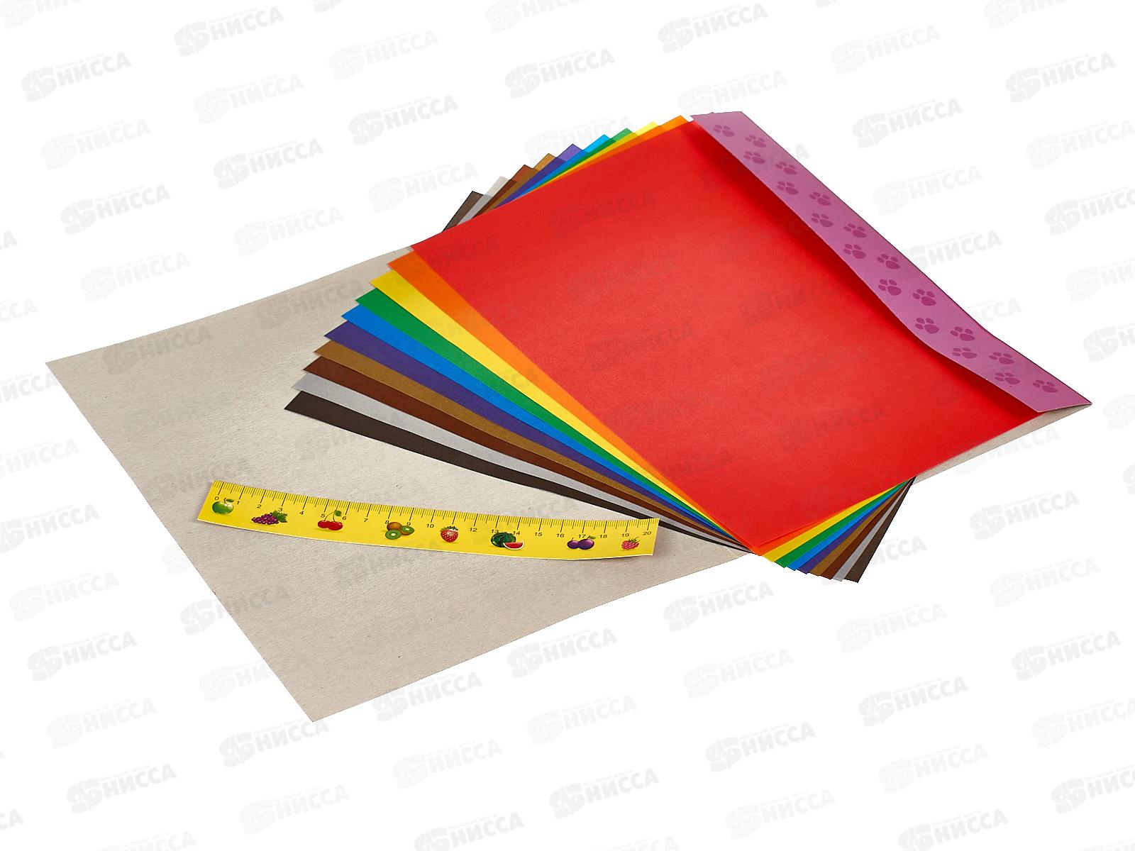 Цветная бумага 10 листов 10 цветов А4 ЛХ Собачка (ЦБ-10) *40