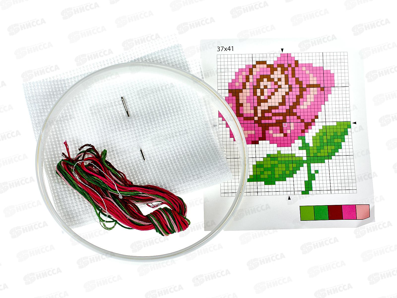 Набор для вышивания &quotРоза&quot (с пяльцами) 00317  *14