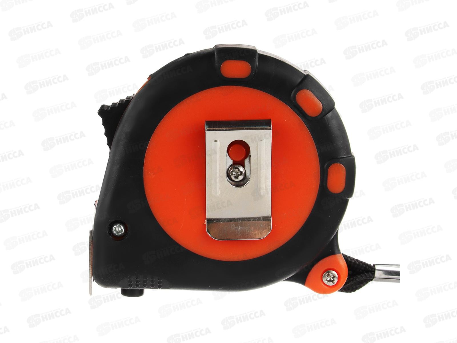 Рулетка 5м ЕРМАК 3 фиксатора, двухкомпонентный корпус   658-125 г