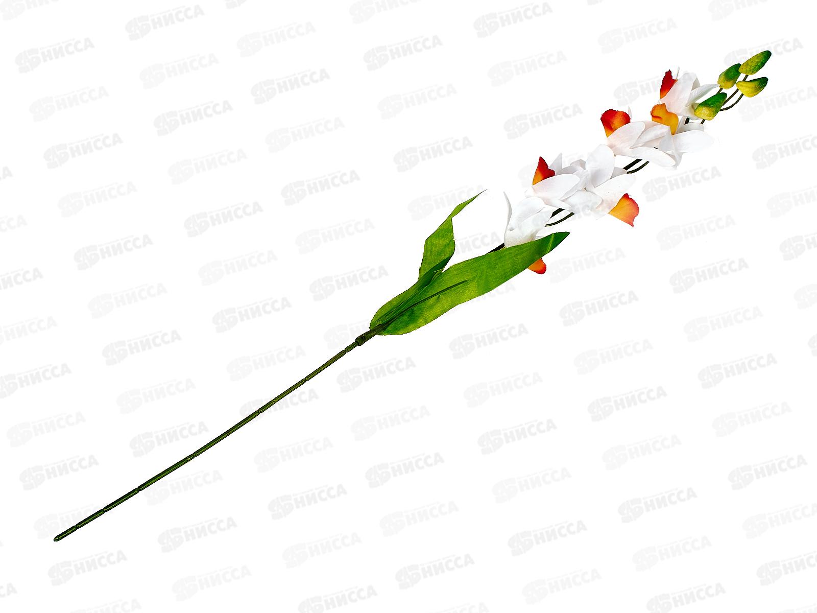 Цветы искусственные орхидея дендробиум 70см белая 701714 *5